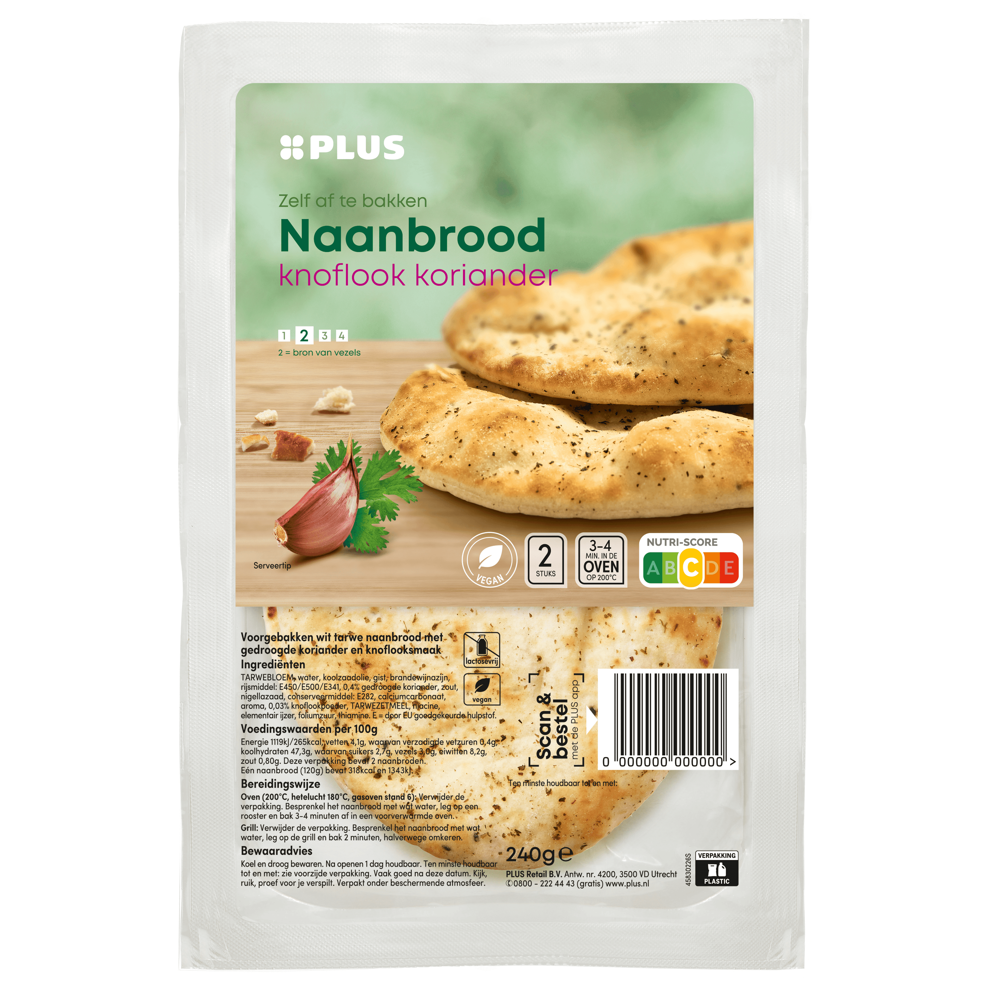 PLUS Naanbrood knoflook koriander