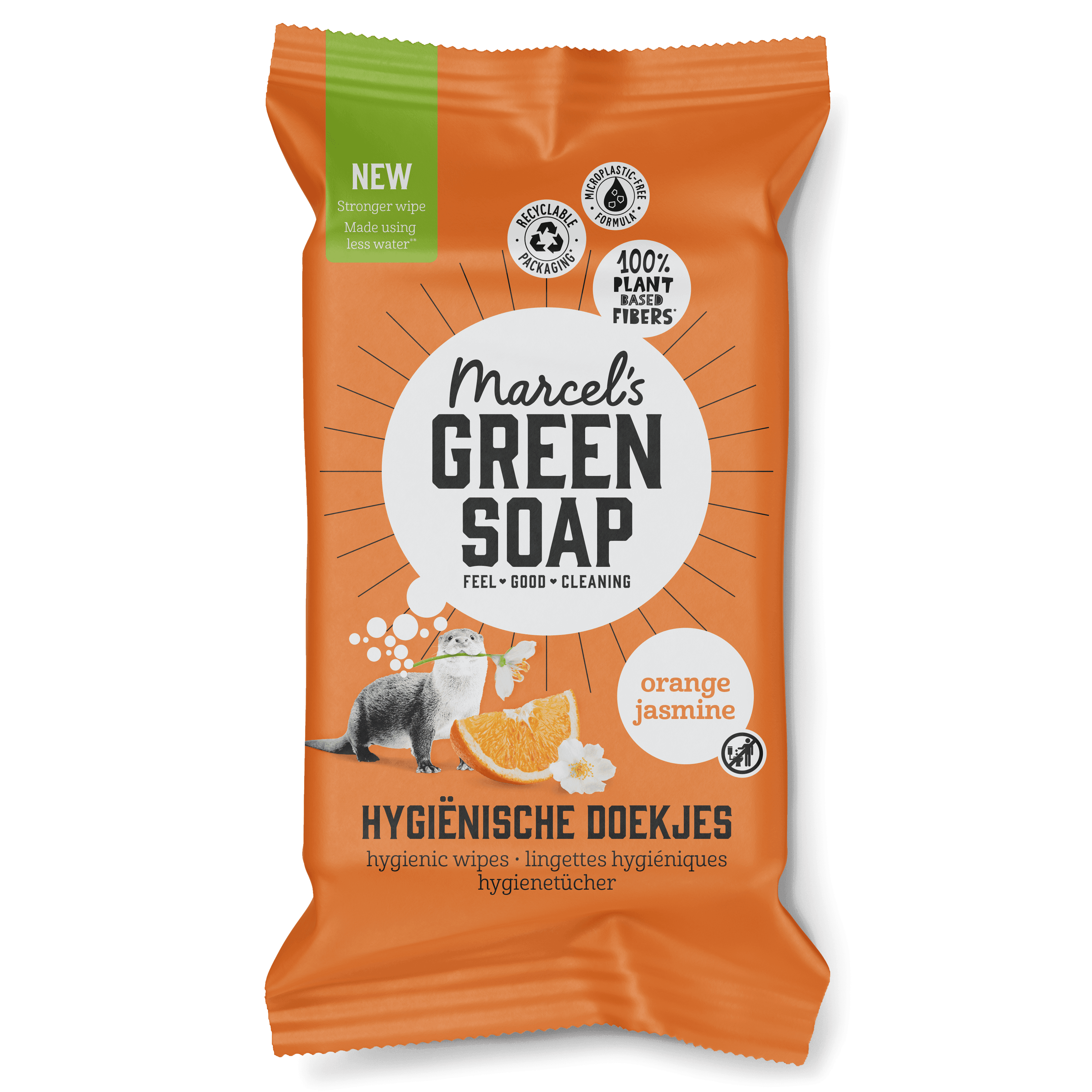 Marcel's Green Soap Cleaning wipes orange & jasmine
