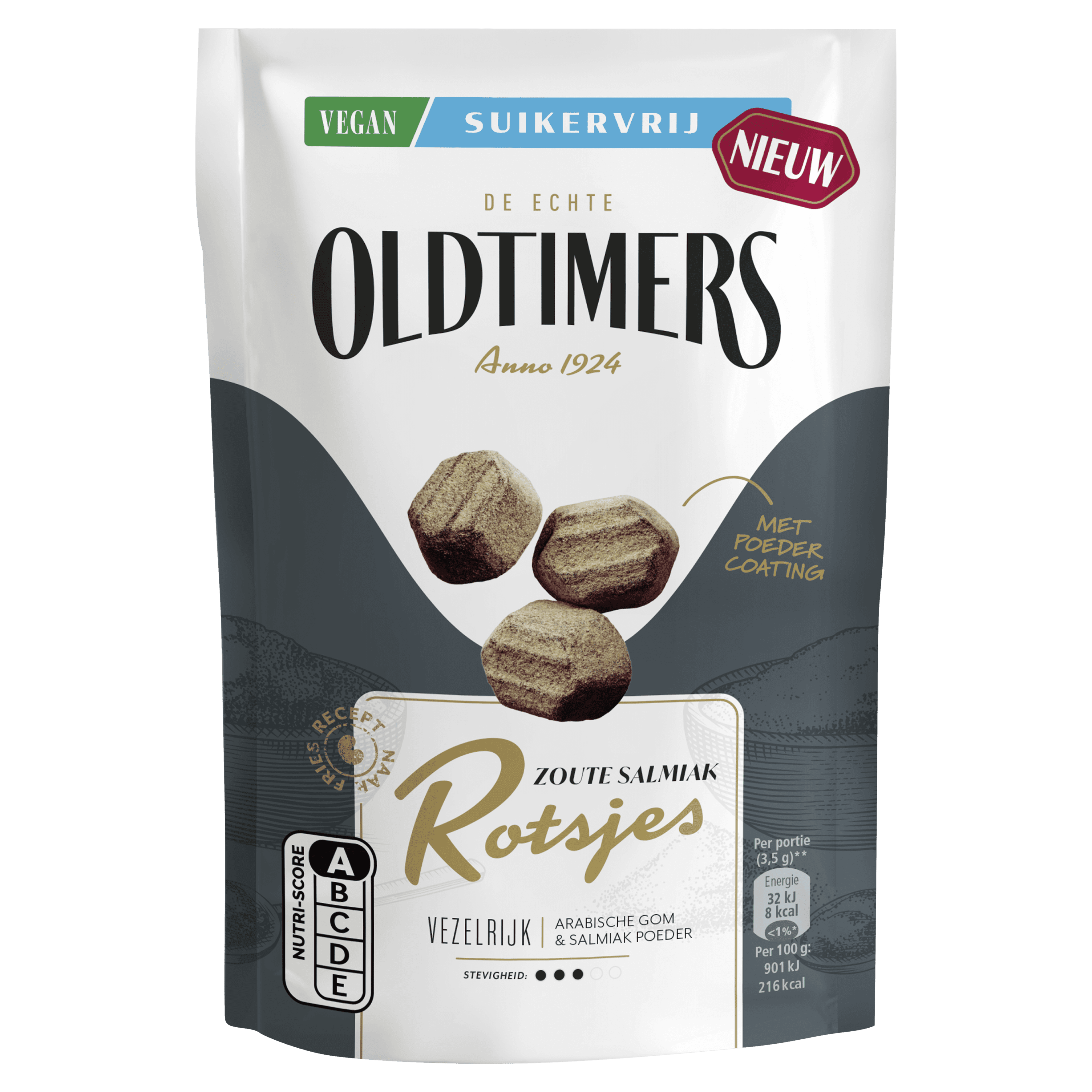 Oldtimers Salmiak Rotsjes Suikervrij