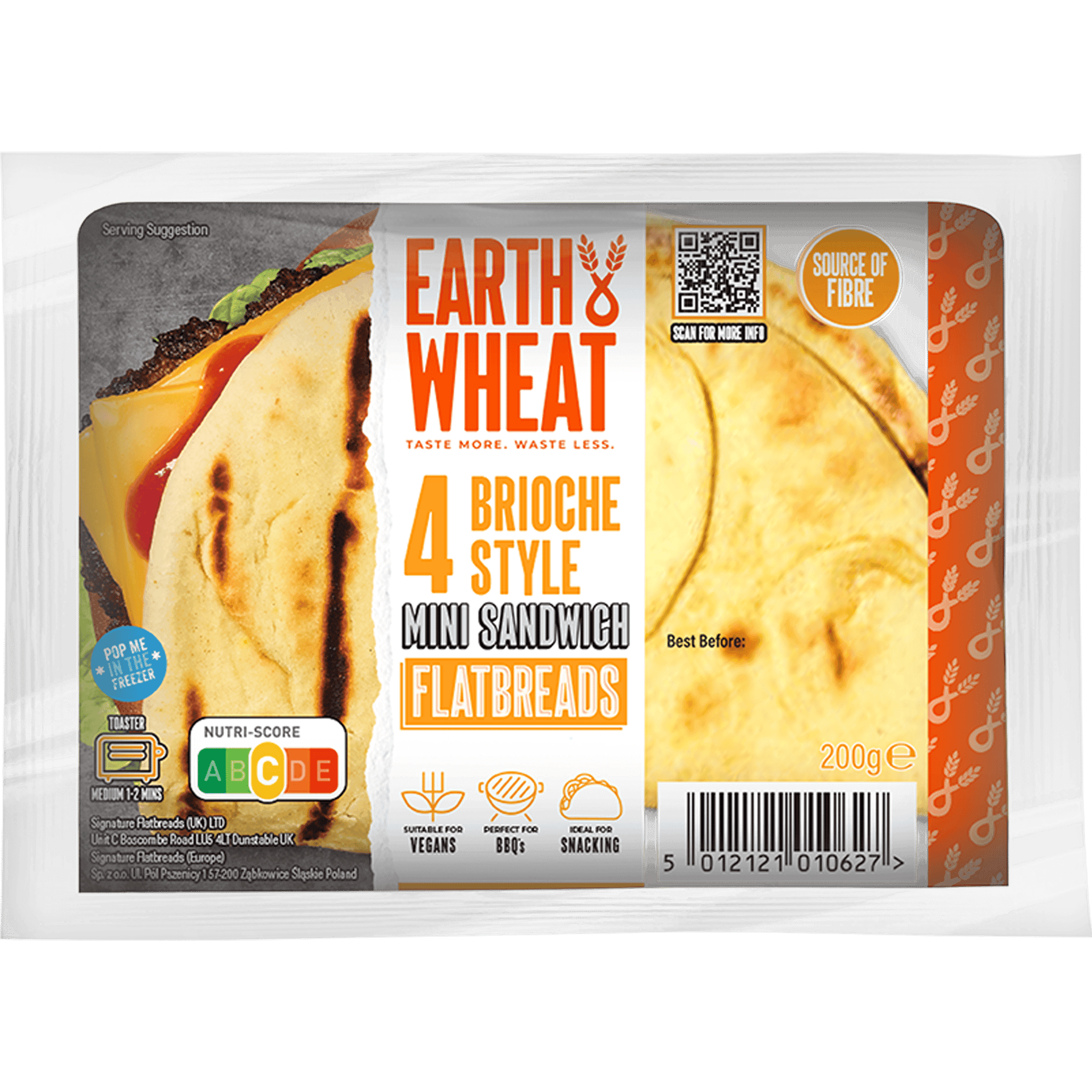Earth & Wheat Brioche style flatbread