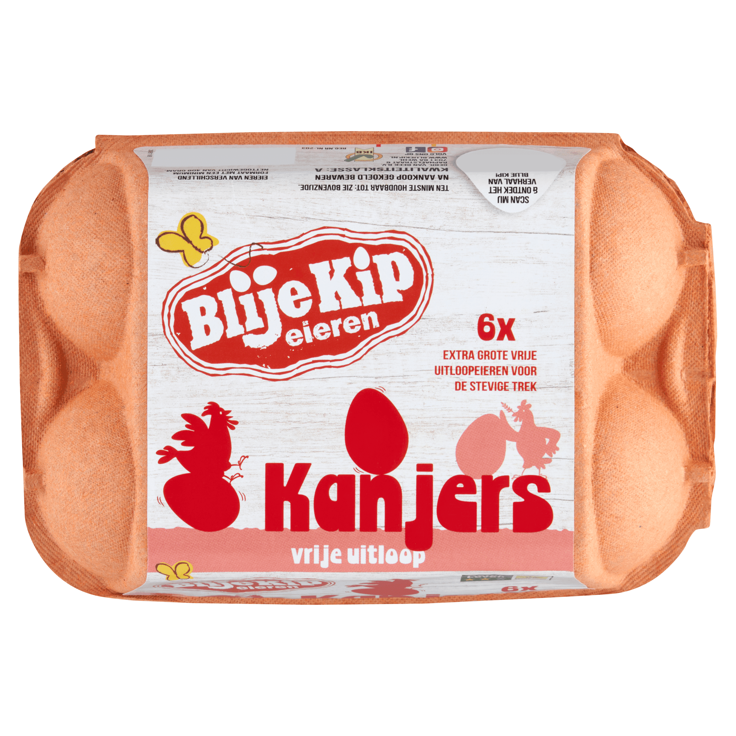 Blije Kip Kanjers vrije uitloop eieren L/XL