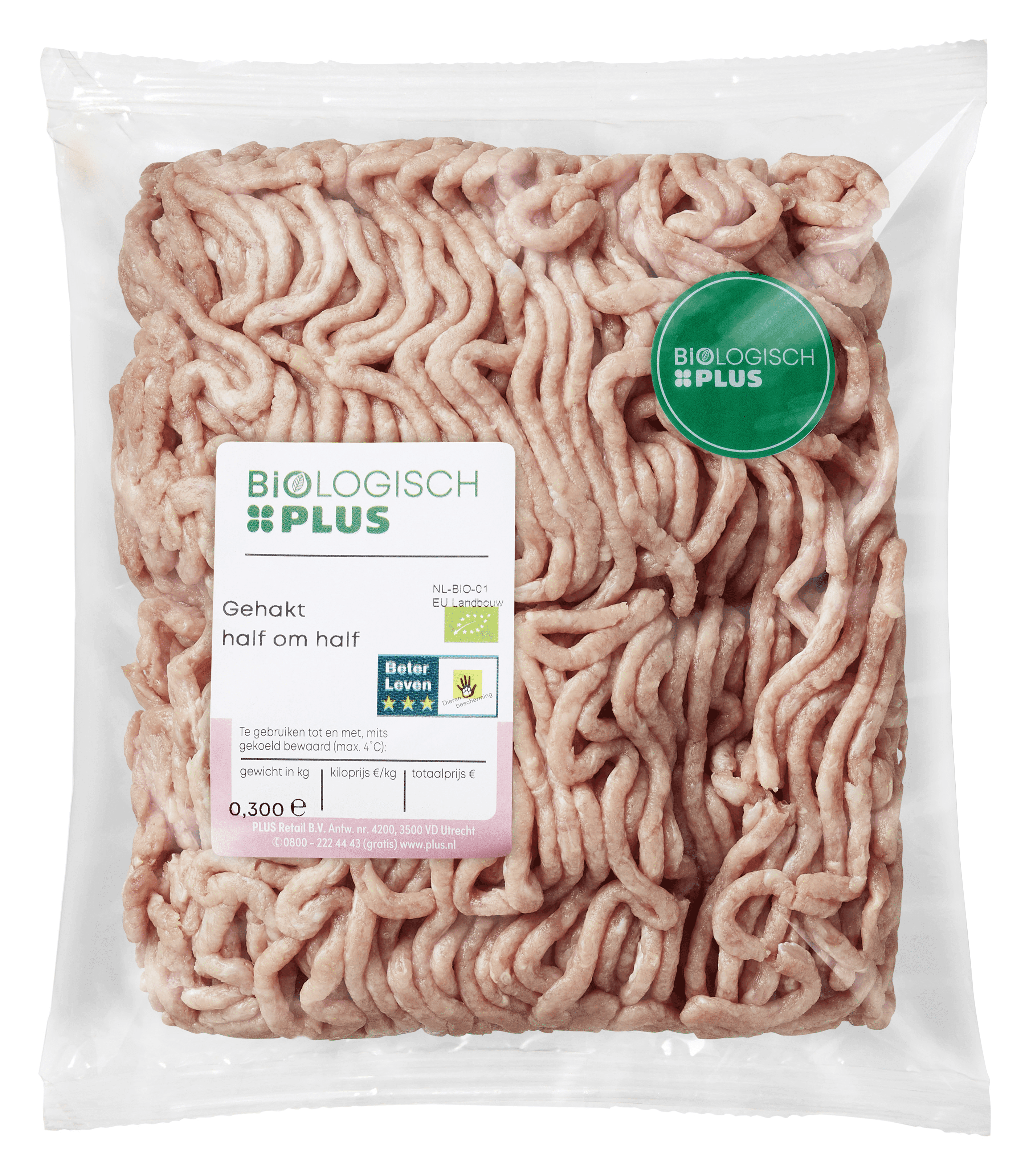 Biologisch PLUS Gehakt half om half