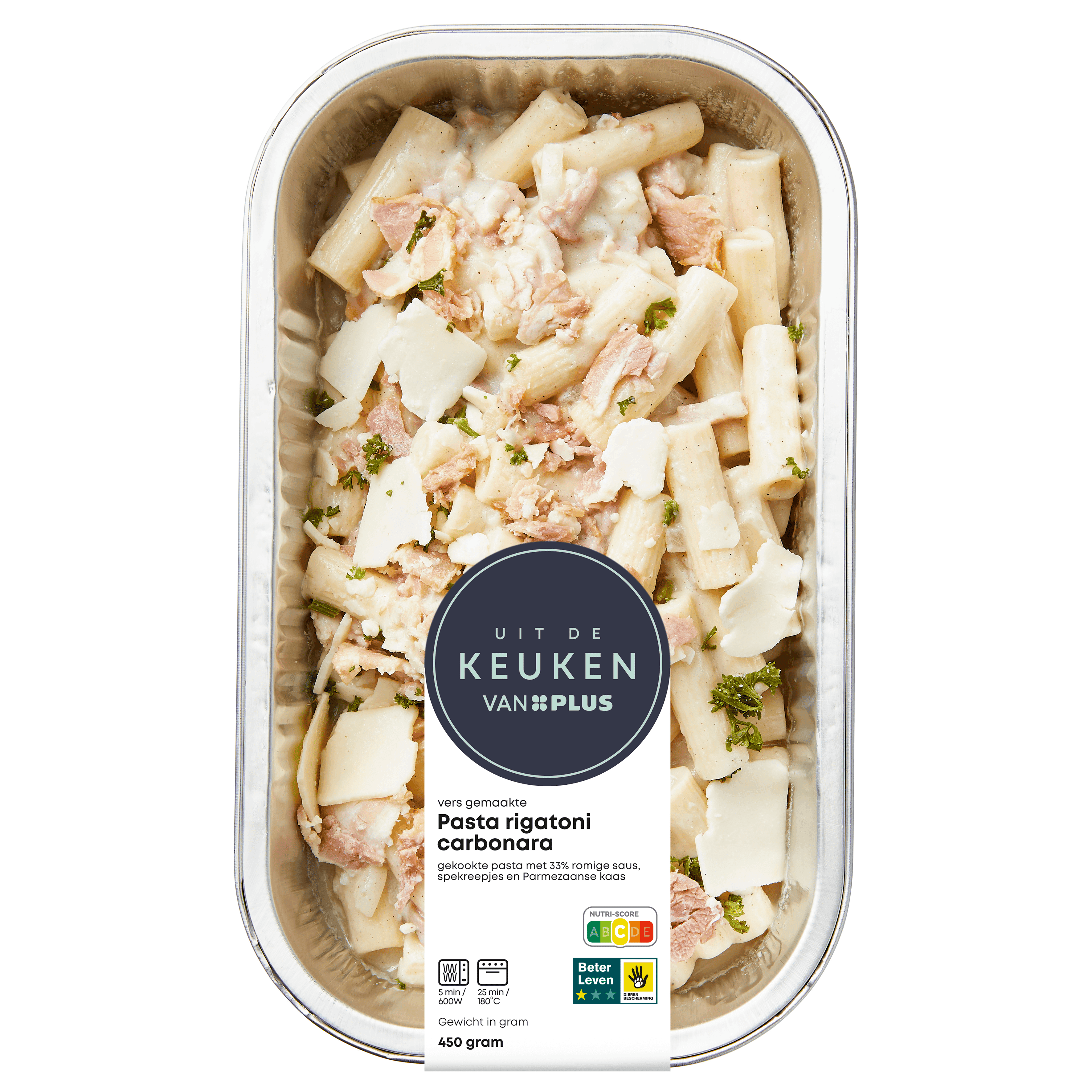 Uit de keuken van PLUS Rigatoni Carbonara