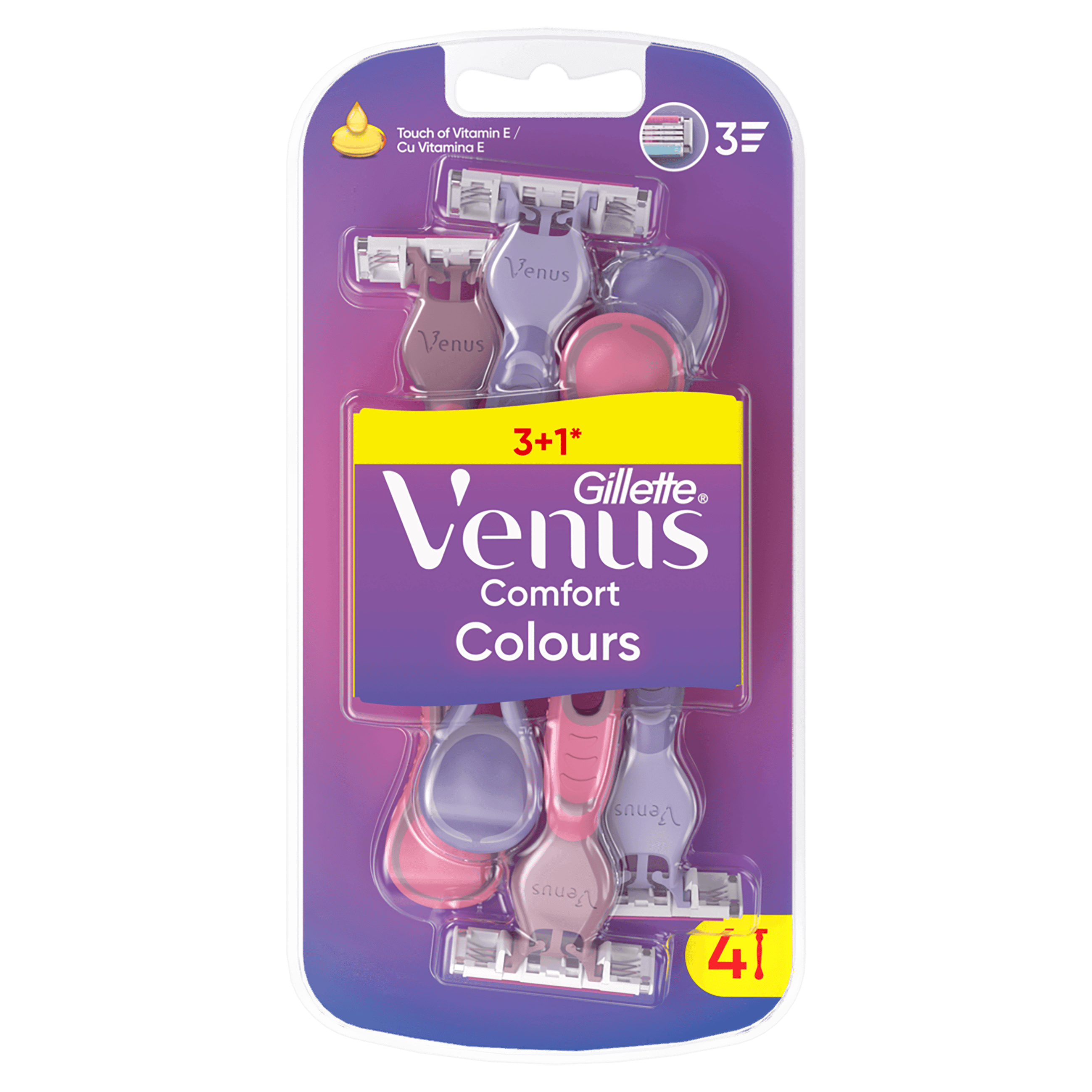 Gillette-Venus Comfort colours 3+1