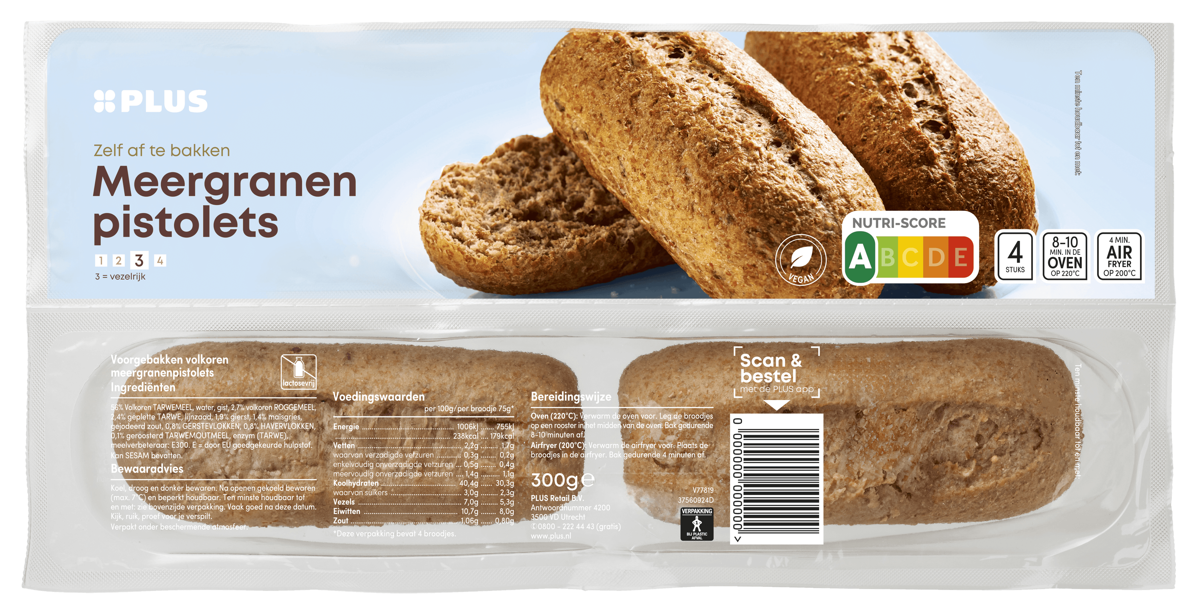 PLUS Pistolets meergranen