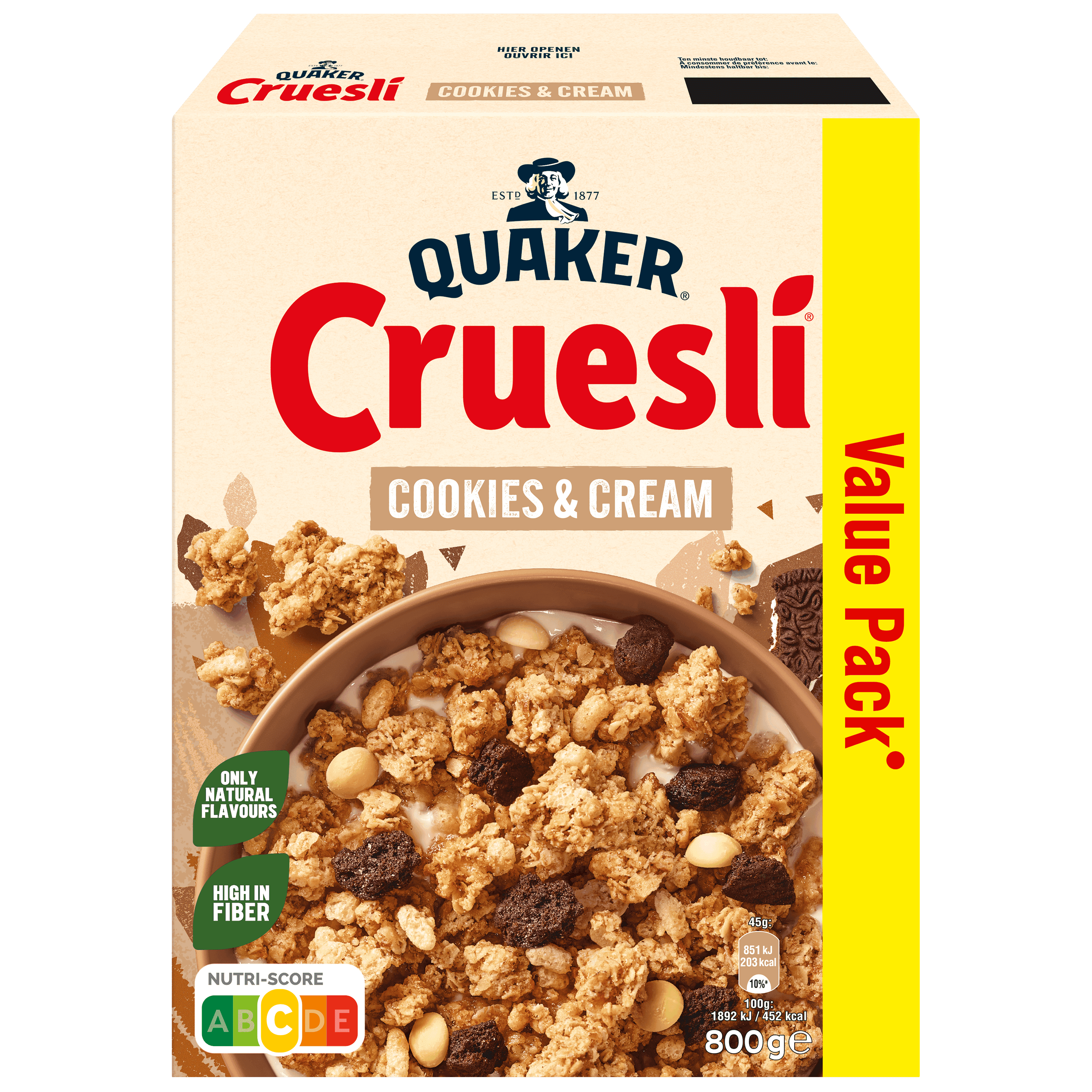 Quaker Cruesli Cookies & Cream GVP