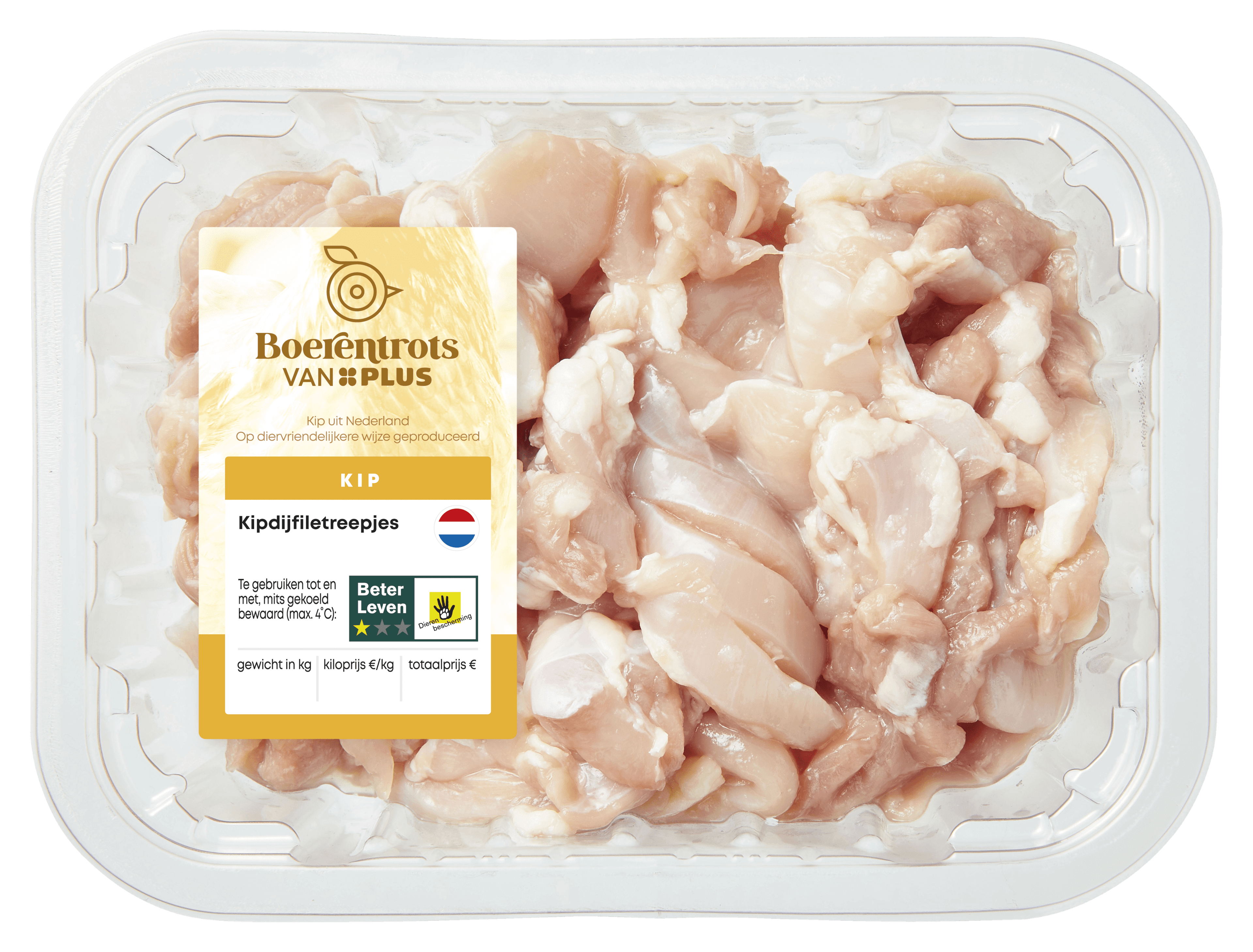 PLUS Boerentrots Kipdijfiletreepjes