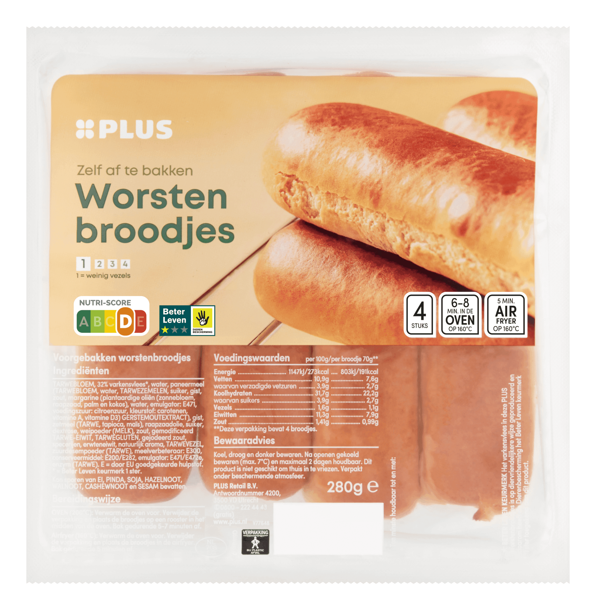 PLUS Worstenbroodjes Beter Leven