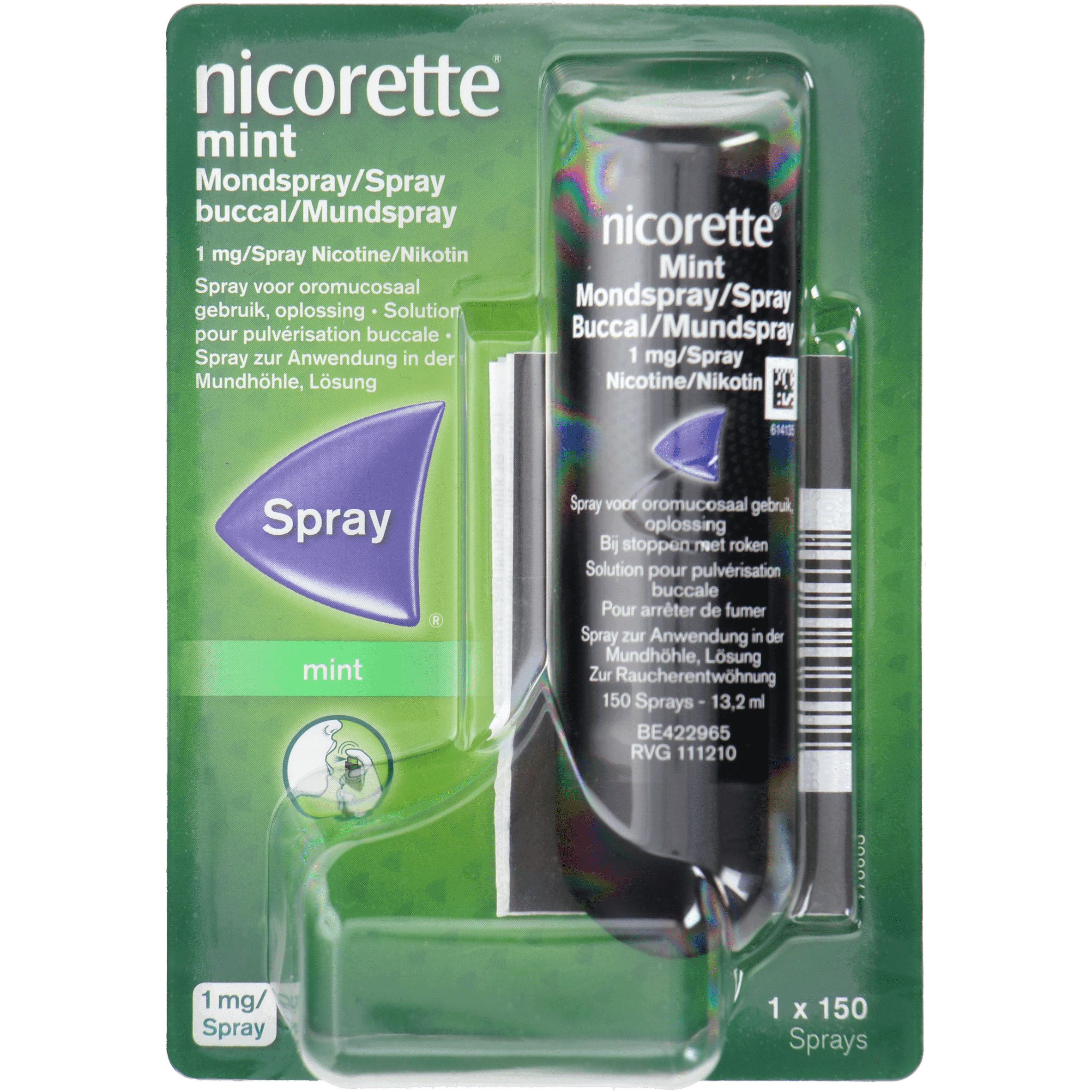 Nicorette Menthol mint spray 1 mg