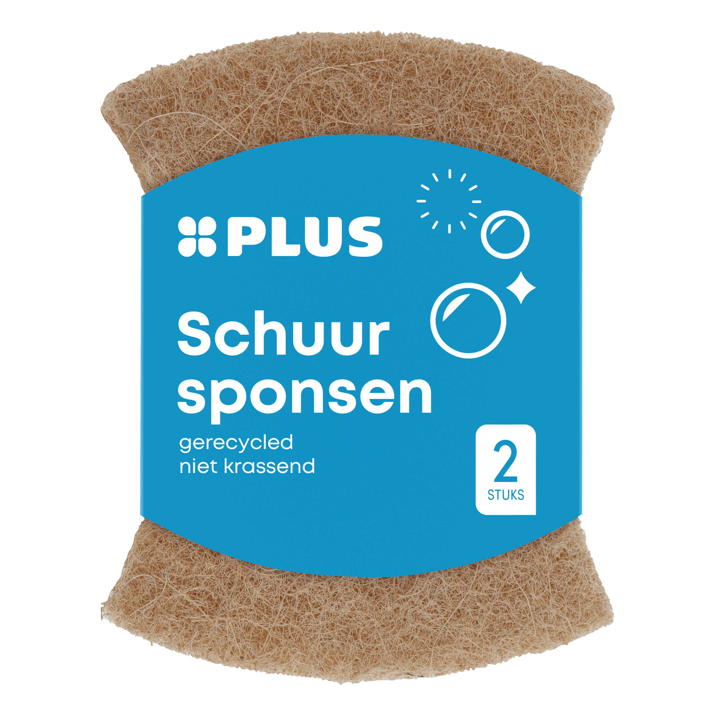 PLUS Gerecyclede schuurspons niet krassend