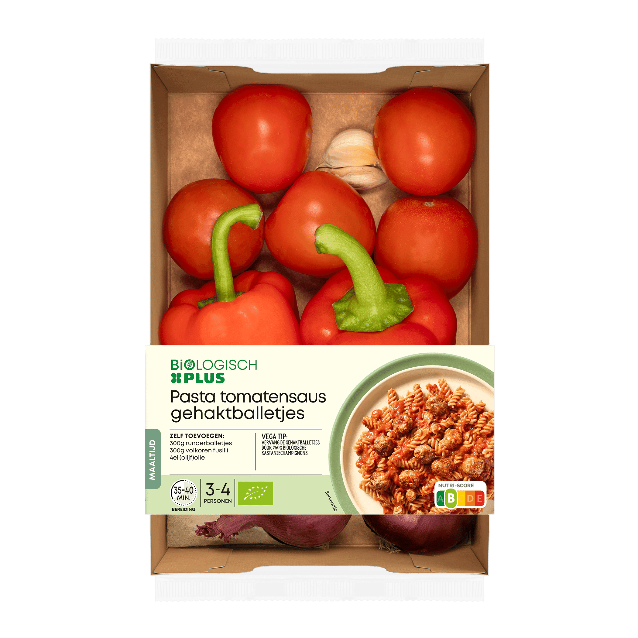 Biologisch PLUS Verspakket Pasta met gehaktballetjes