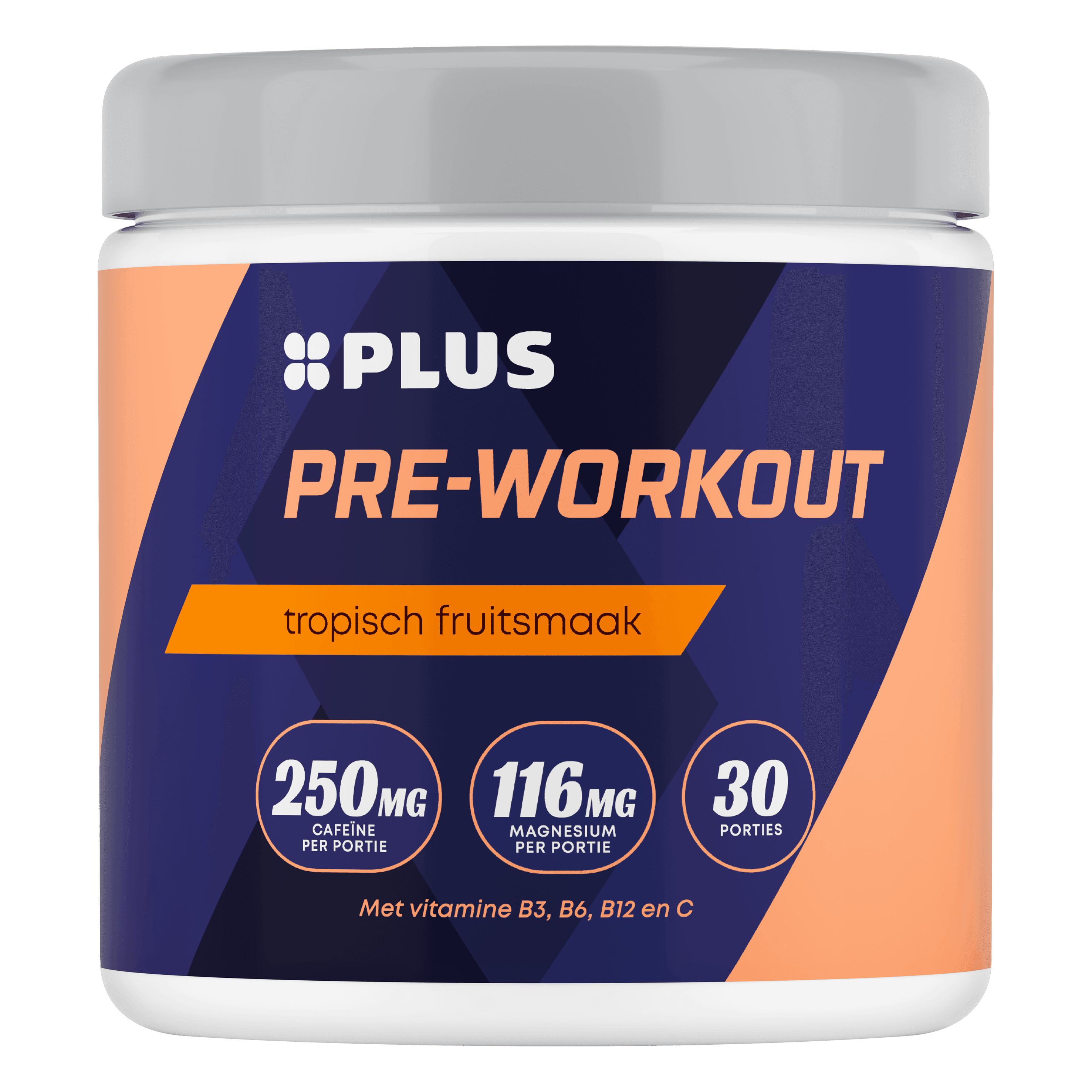 PLUS Pre-workout poeder tropisch fruit