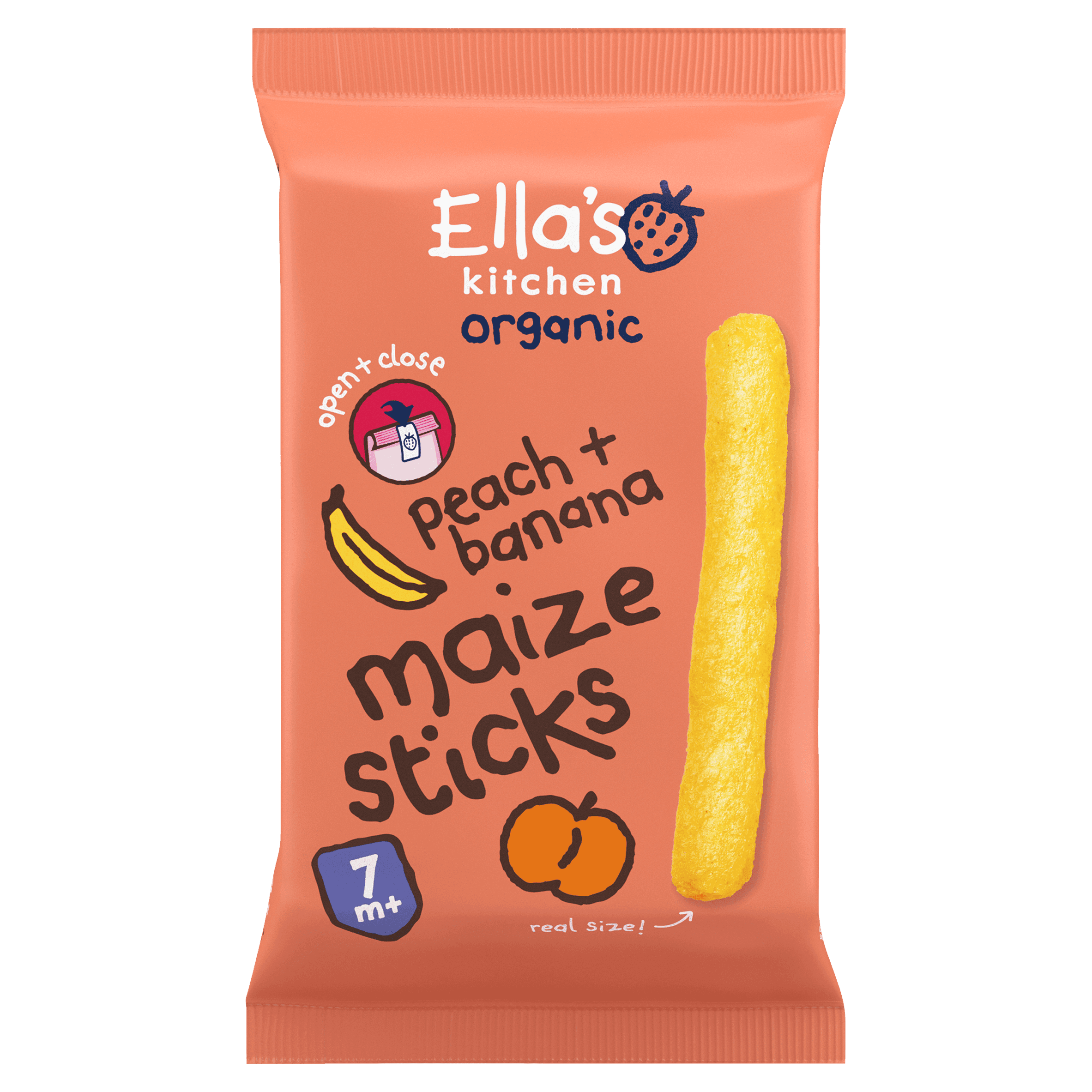 Ella's Kitchen Maize sticks perzik + banaan 7m+