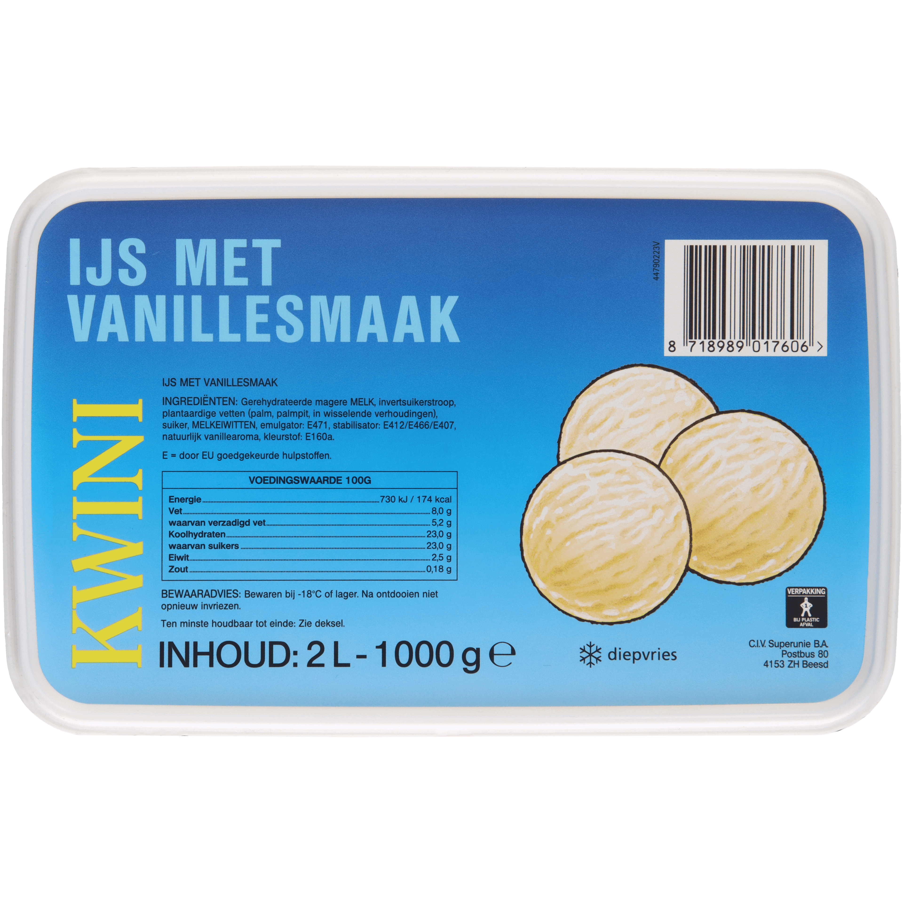 Kwini Vanille ijs