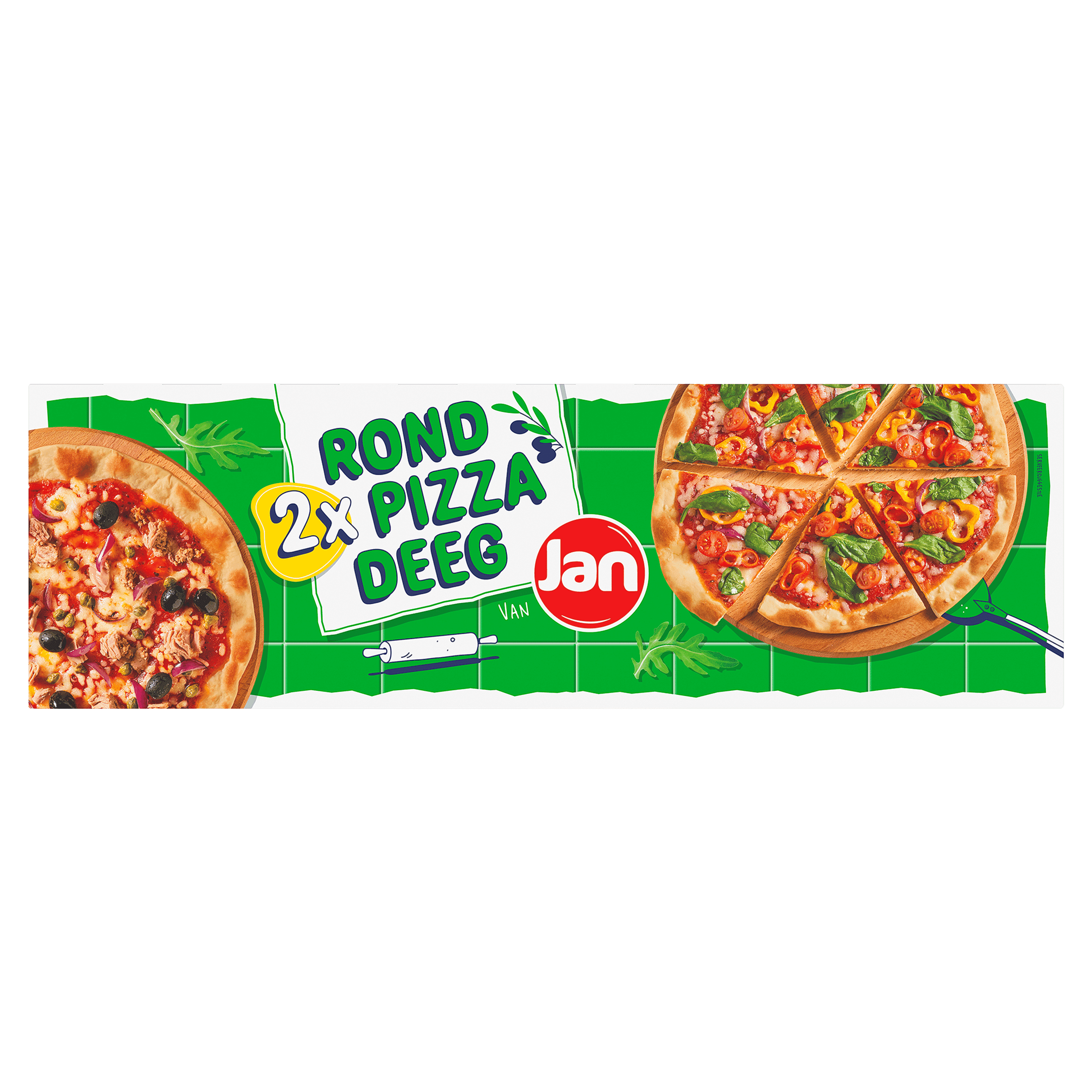 Jan Rond & dun pizzadeeg duoverpakking