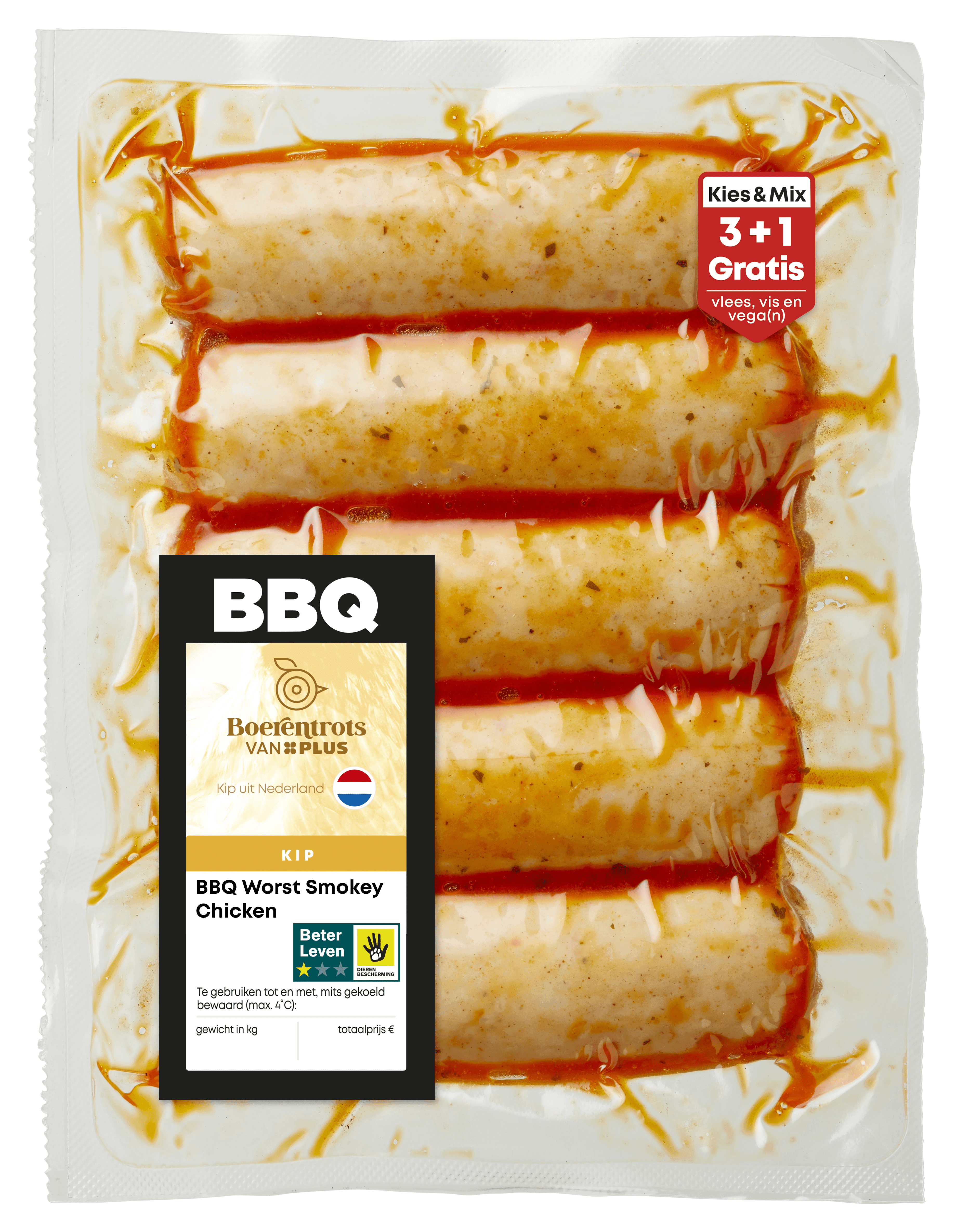 PLUS Boerentrots BBQ Worst Smokey Chicken