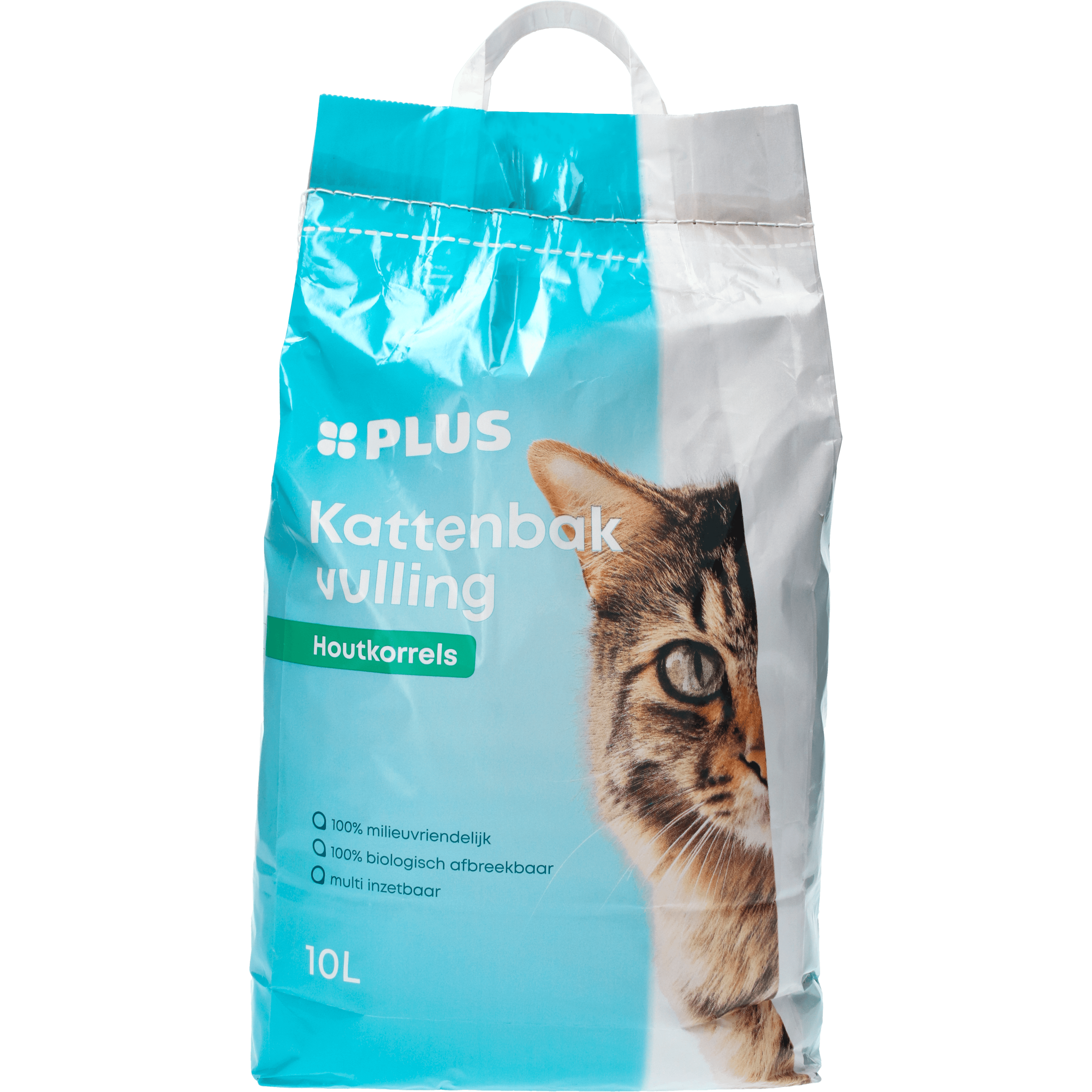 PLUS Kattenbakvulling houtkorrels 10 liter