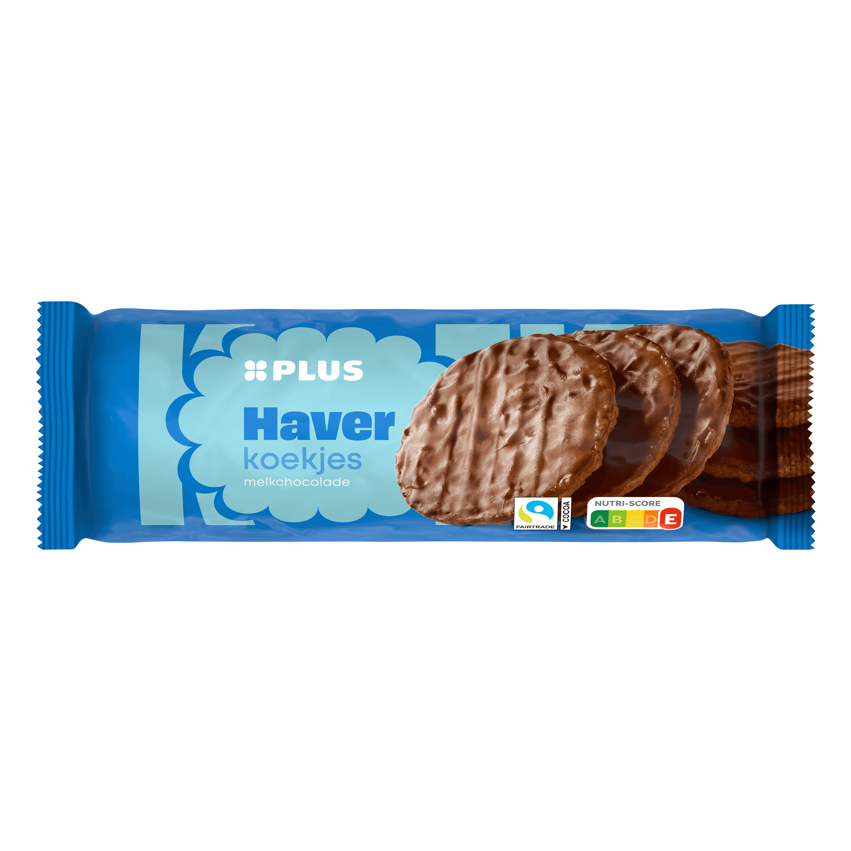 PLUS Haverkoekjes melkchocolade Fairtrade