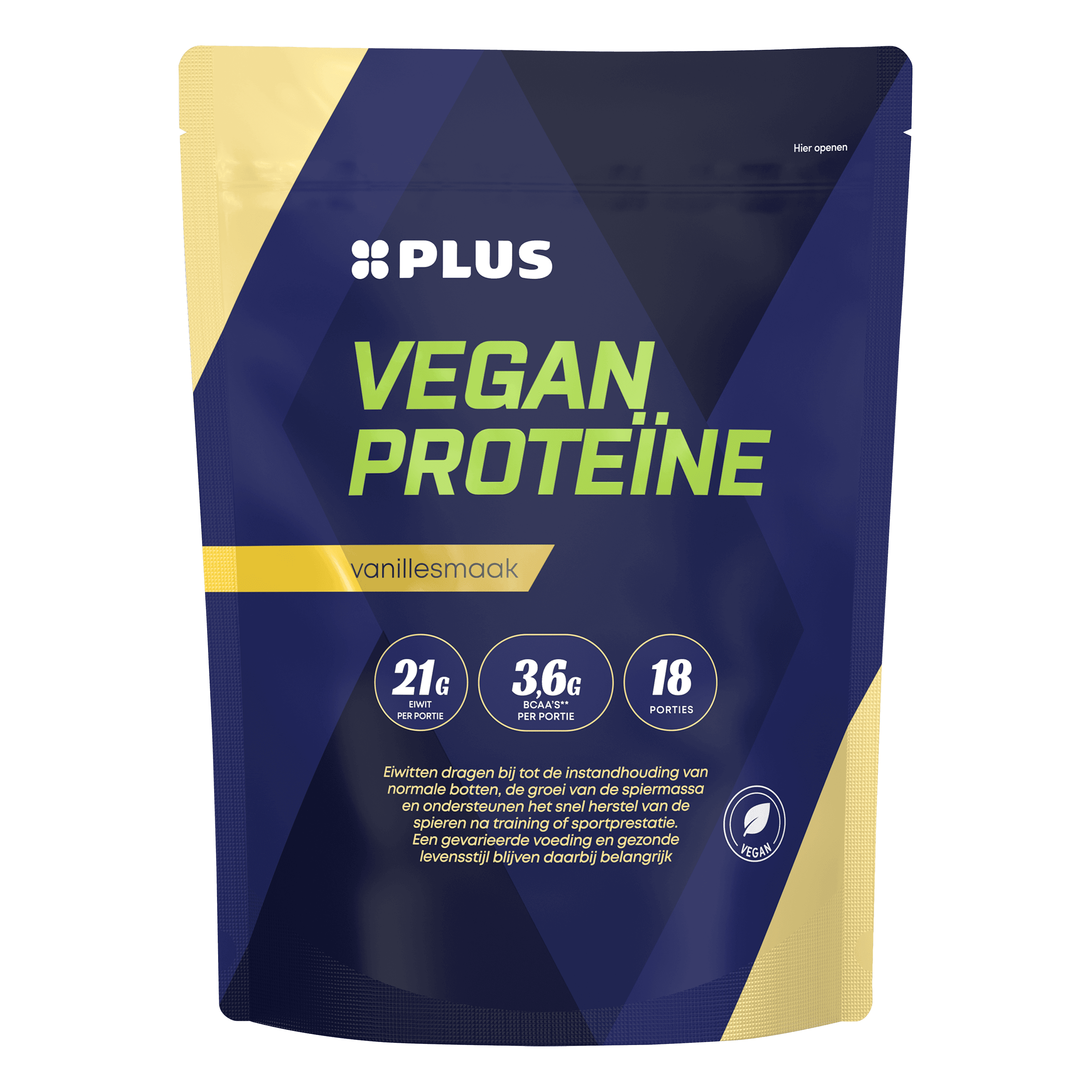 PLUS Vegan proteïne poeder vanille