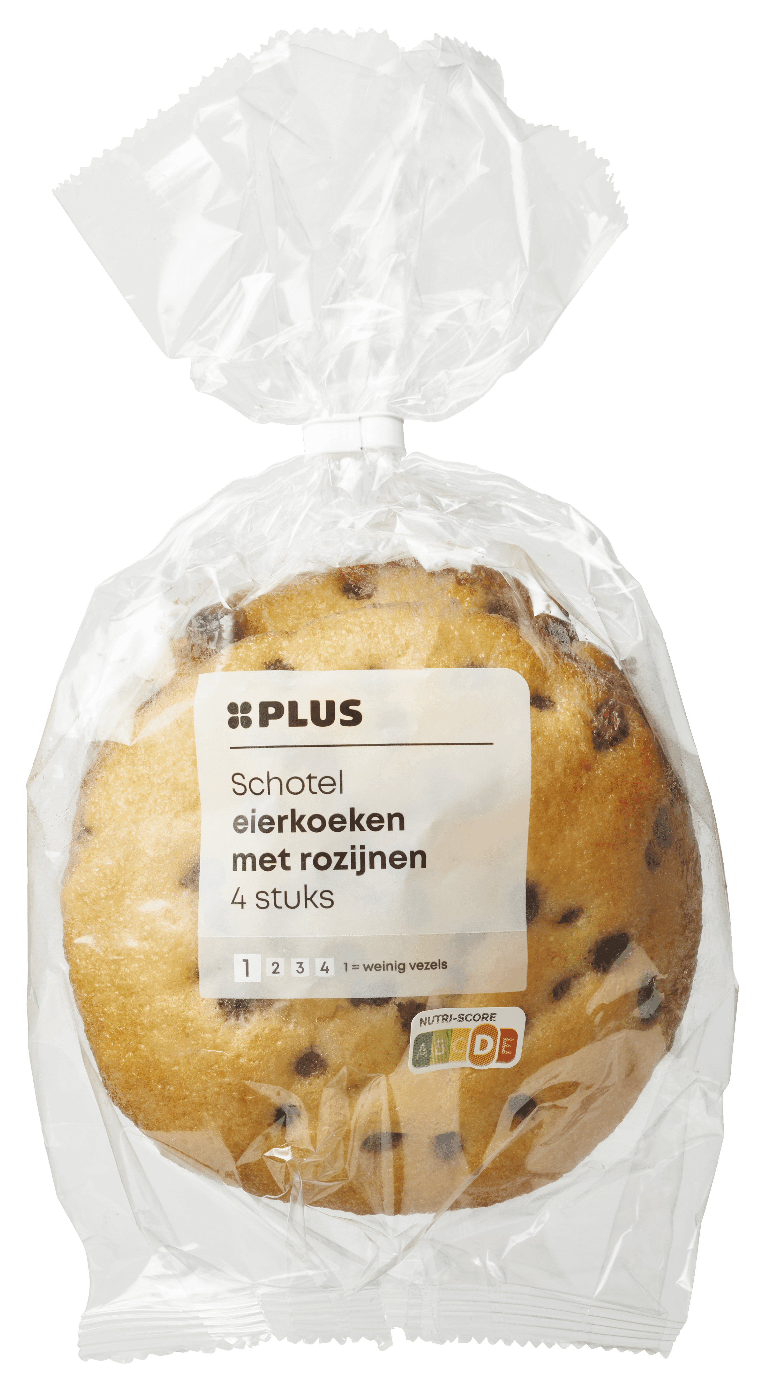 PLUS Schotel eierkoeken met rozijnen