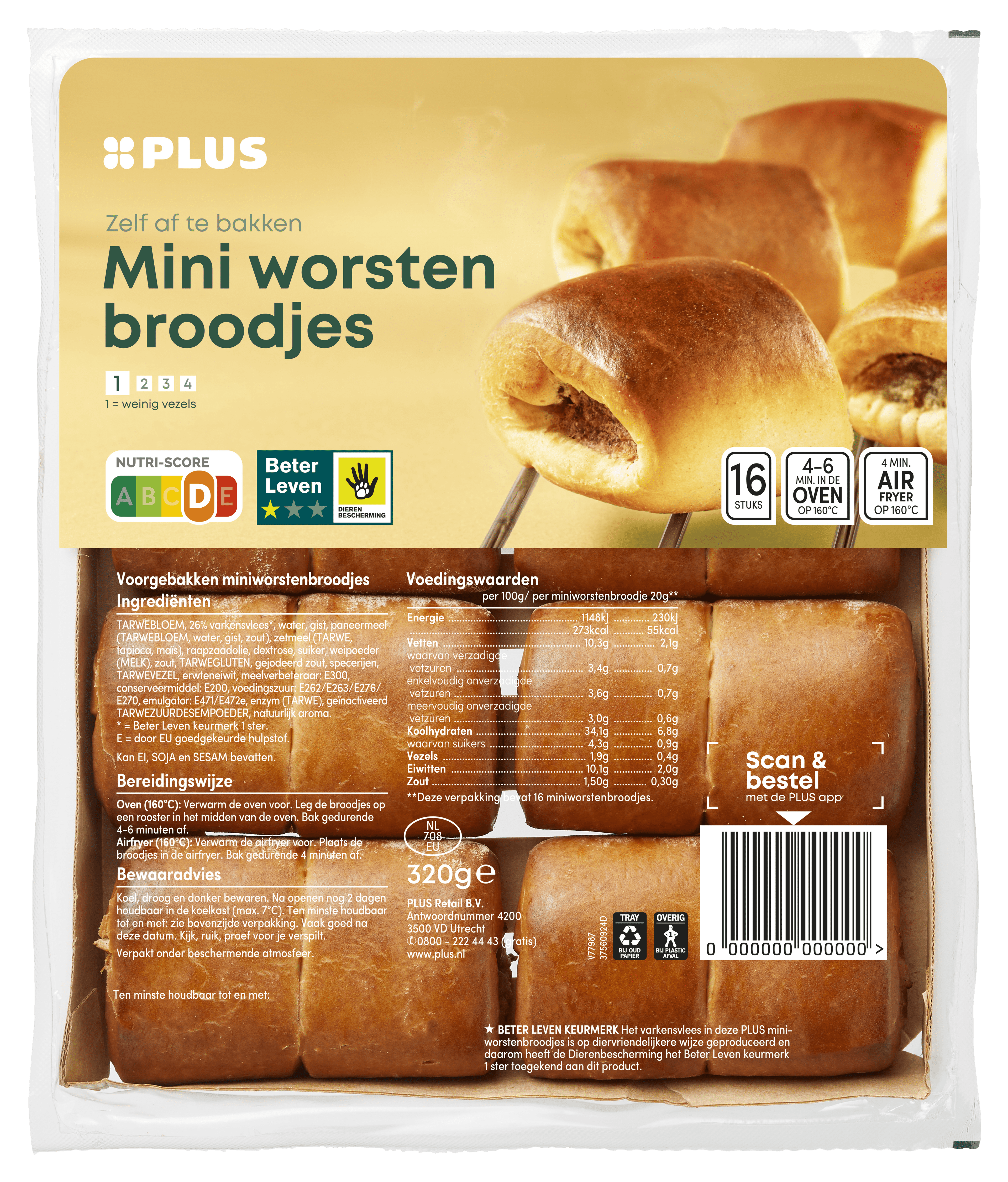 PLUS Mini worstenbroodjes