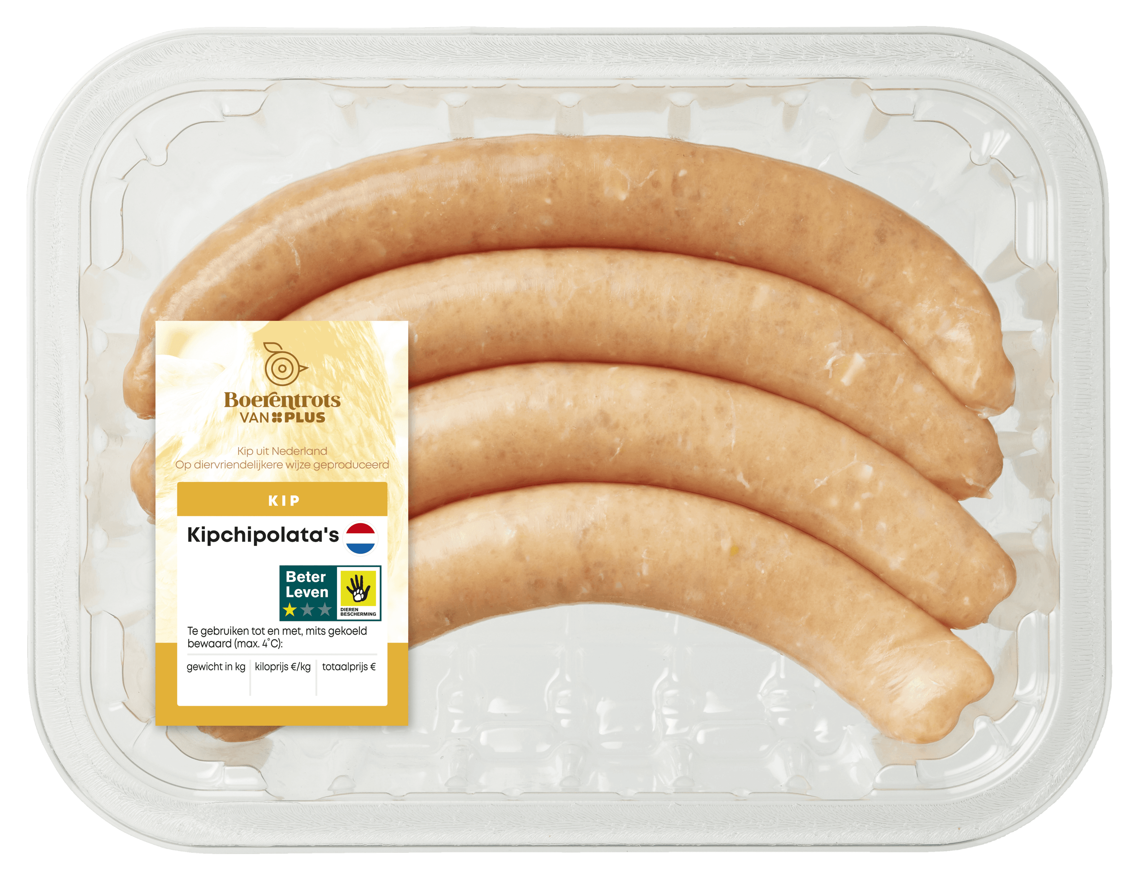 PLUS Boerentrots Kip chipolata's