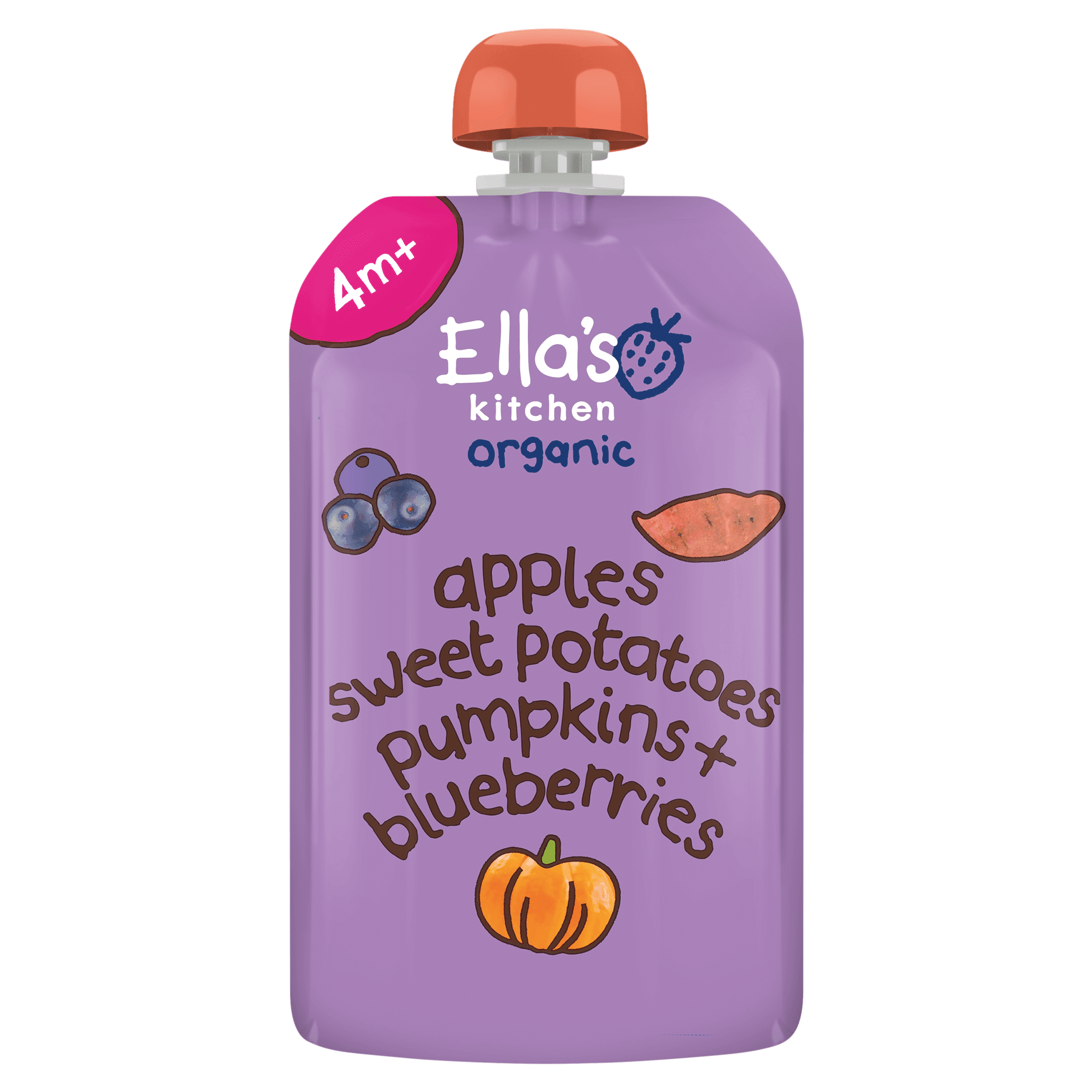 Ella's Kitchen Knijpfruit appel + zoete aardappel 4m+