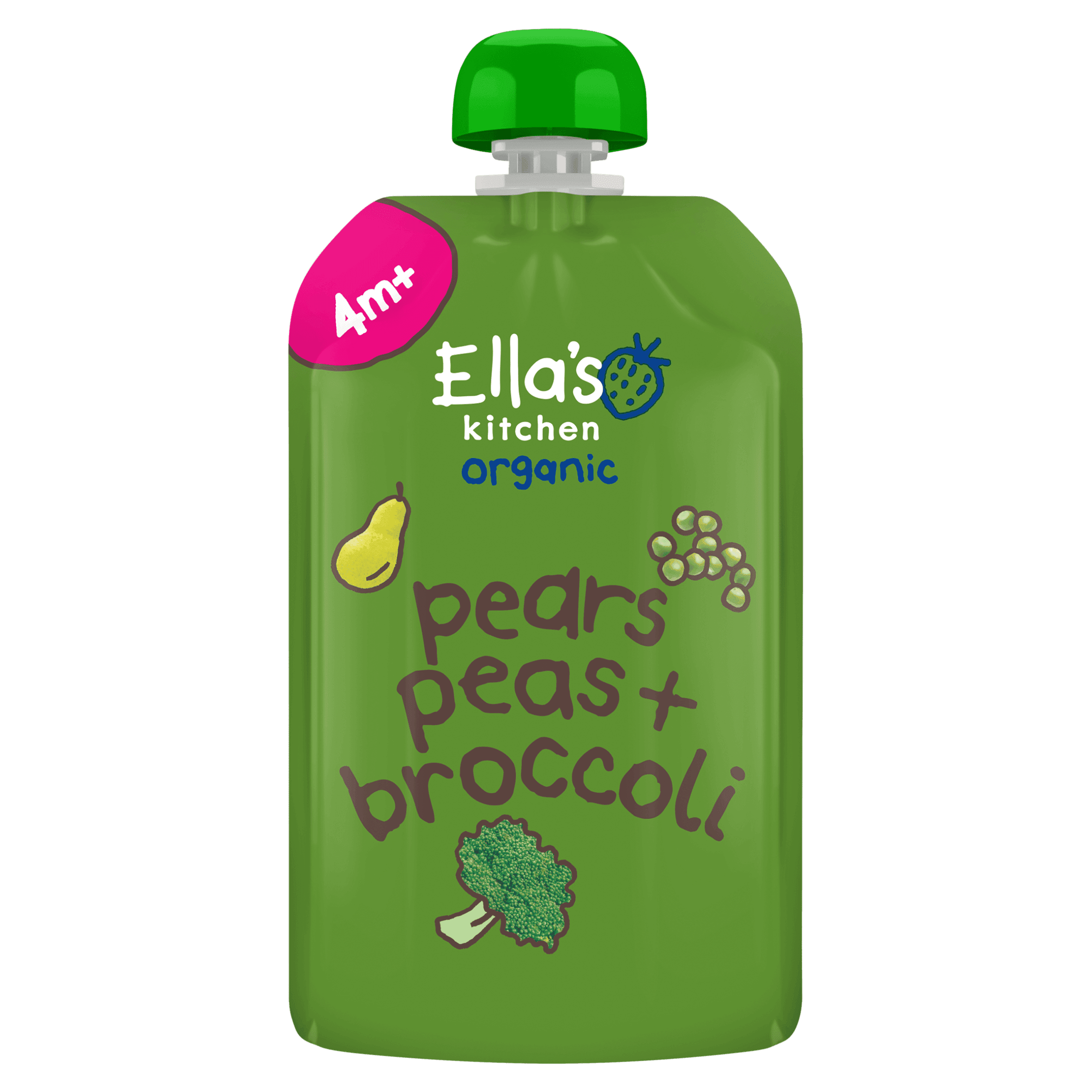Ella's Kitchen Knijpfruit peer, erwt + broccoli 4m+
