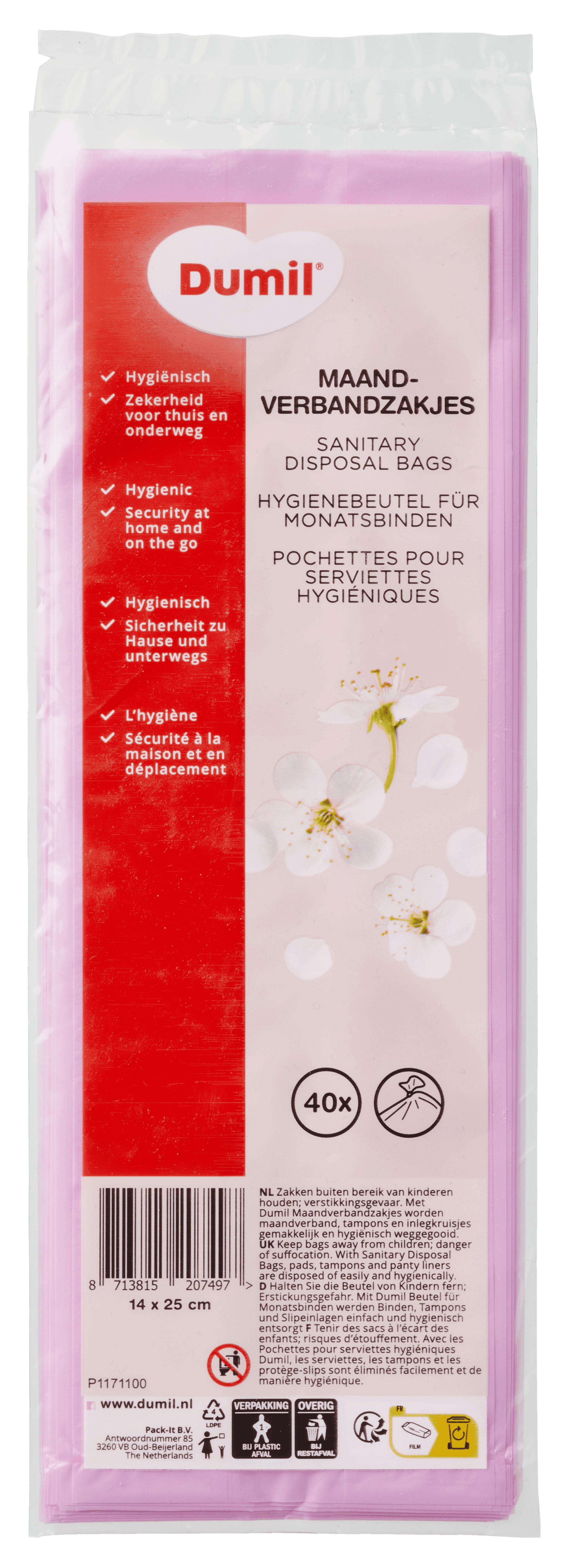 Dumil Maandverbandzakjes 40 stuks
