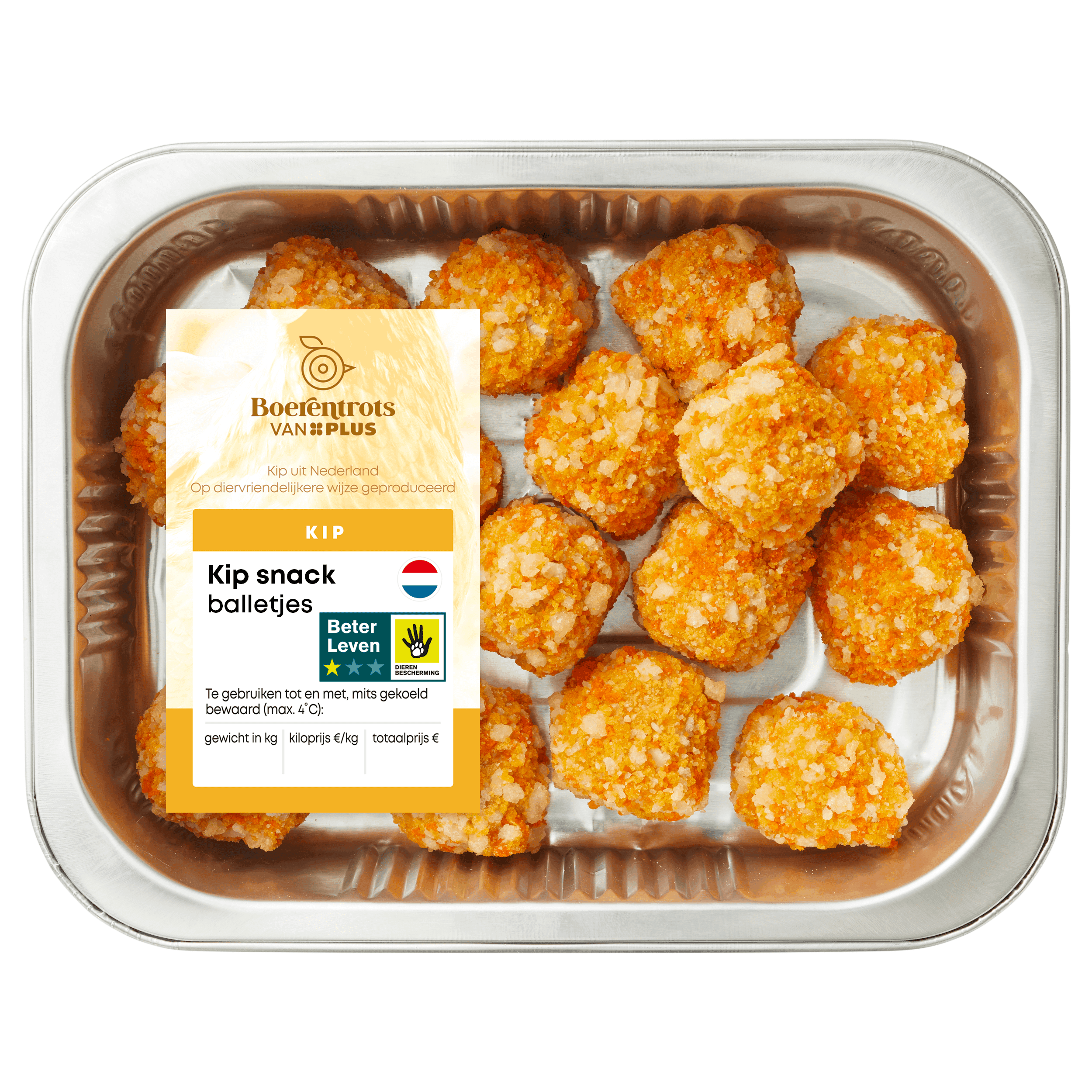 PLUS Boerentrots Kip snack balletjes