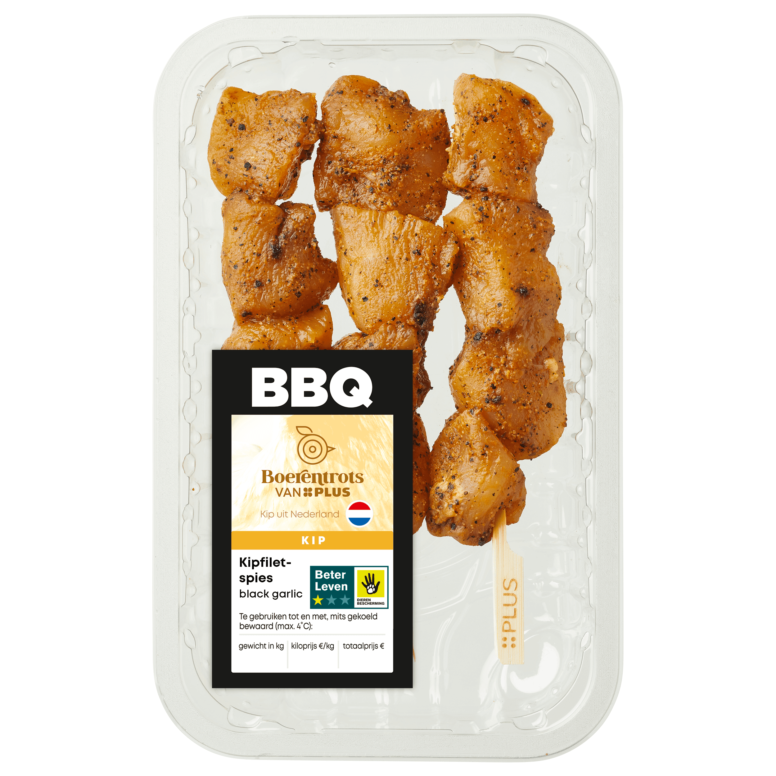 PLUS Boerentrots Kipfiletspies black garlic
