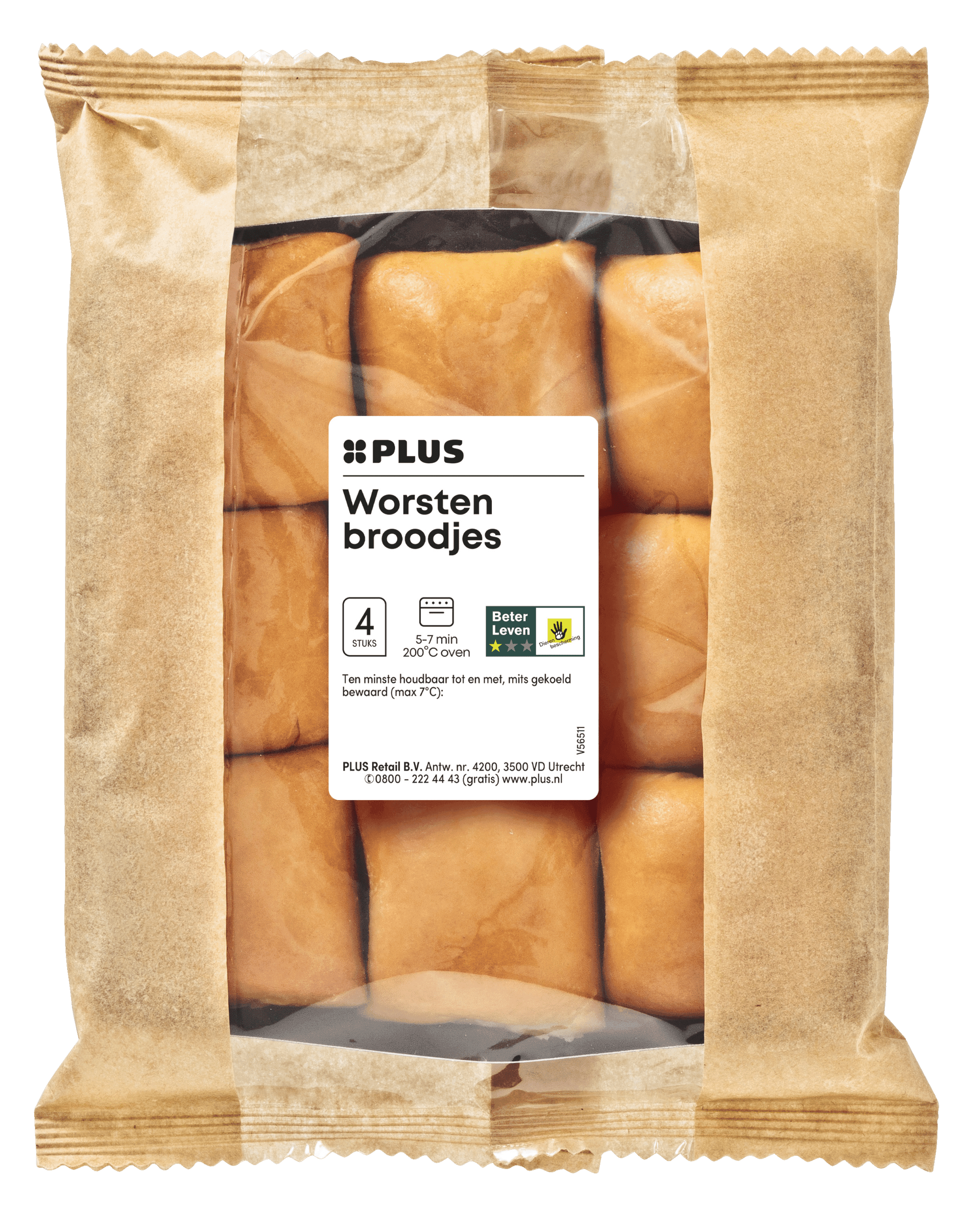 PLUS Worstenbroodjes mini