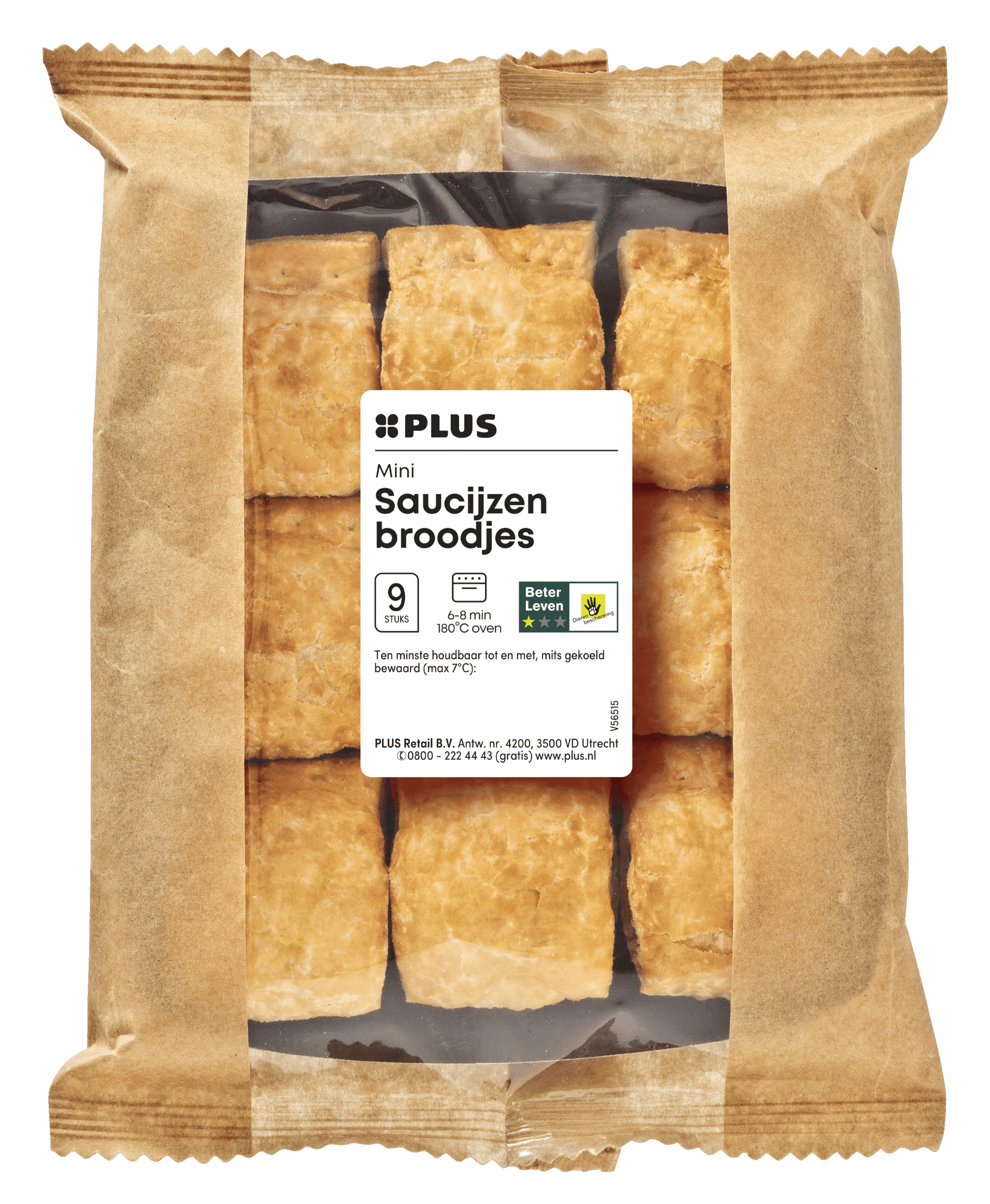 PLUS Saucijzenbroodjes mini