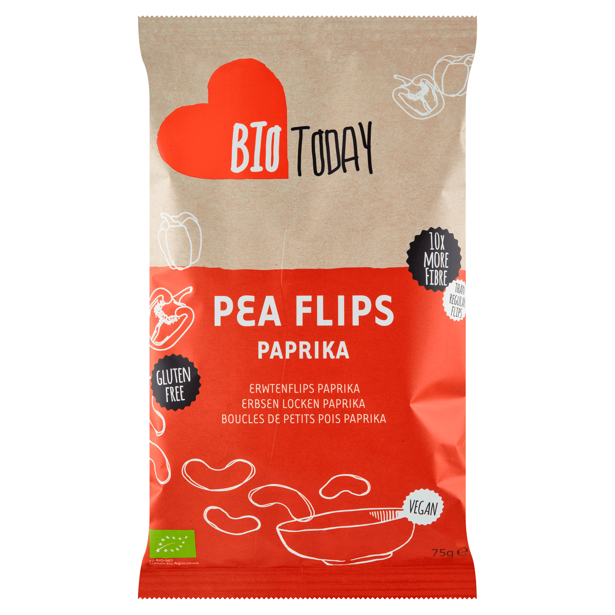 Bio Today Pea flips paprika