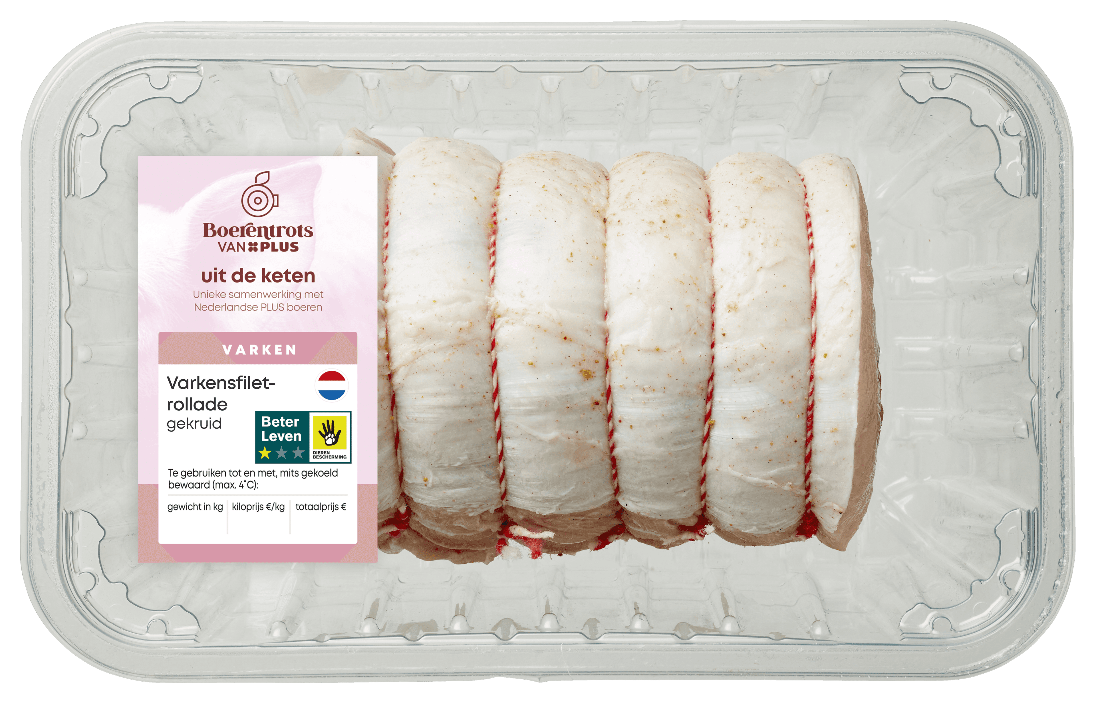 PLUS Varkensfiletrollade gekruid