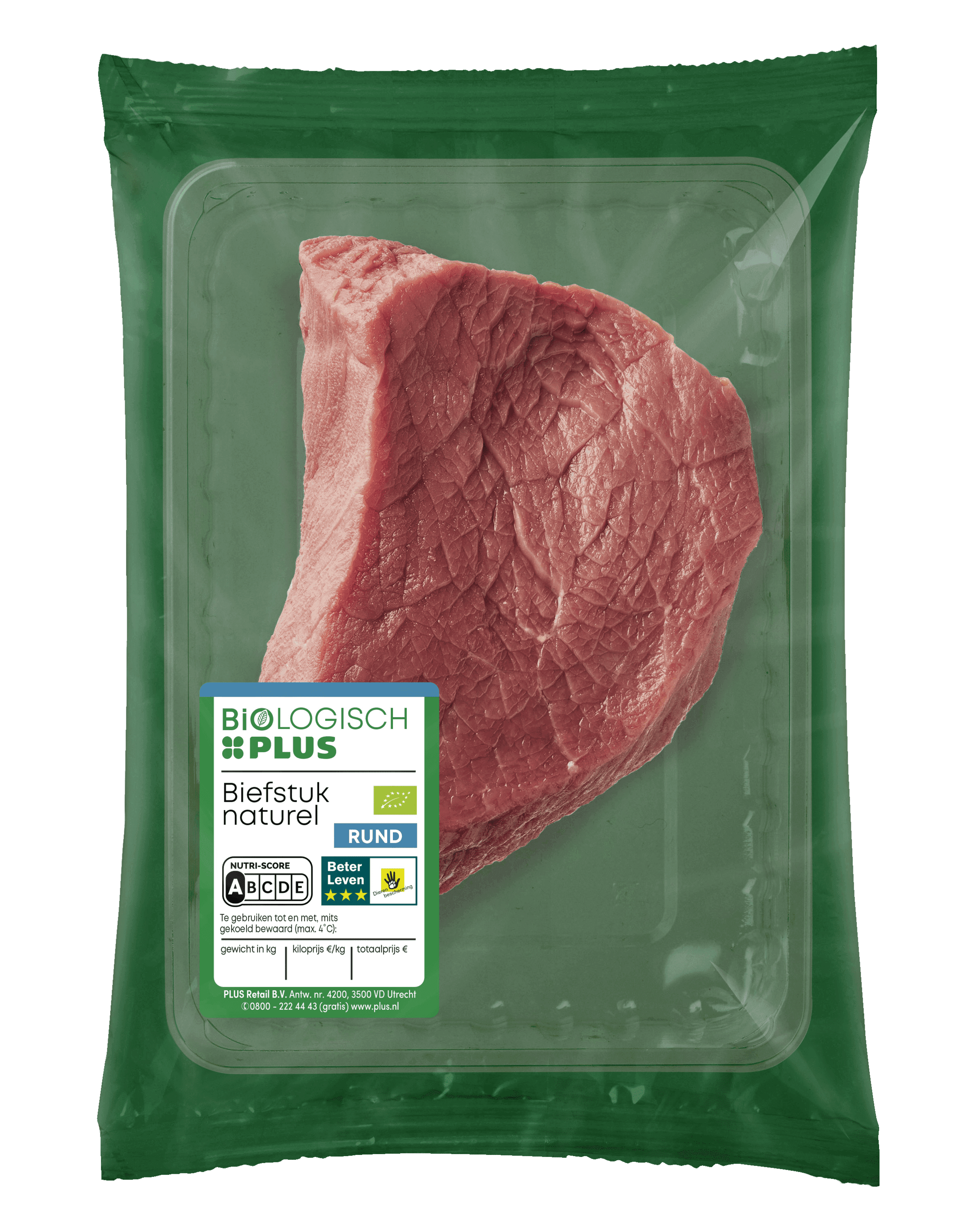 Biologisch PLUS Biefstuk naturel 1 stuk