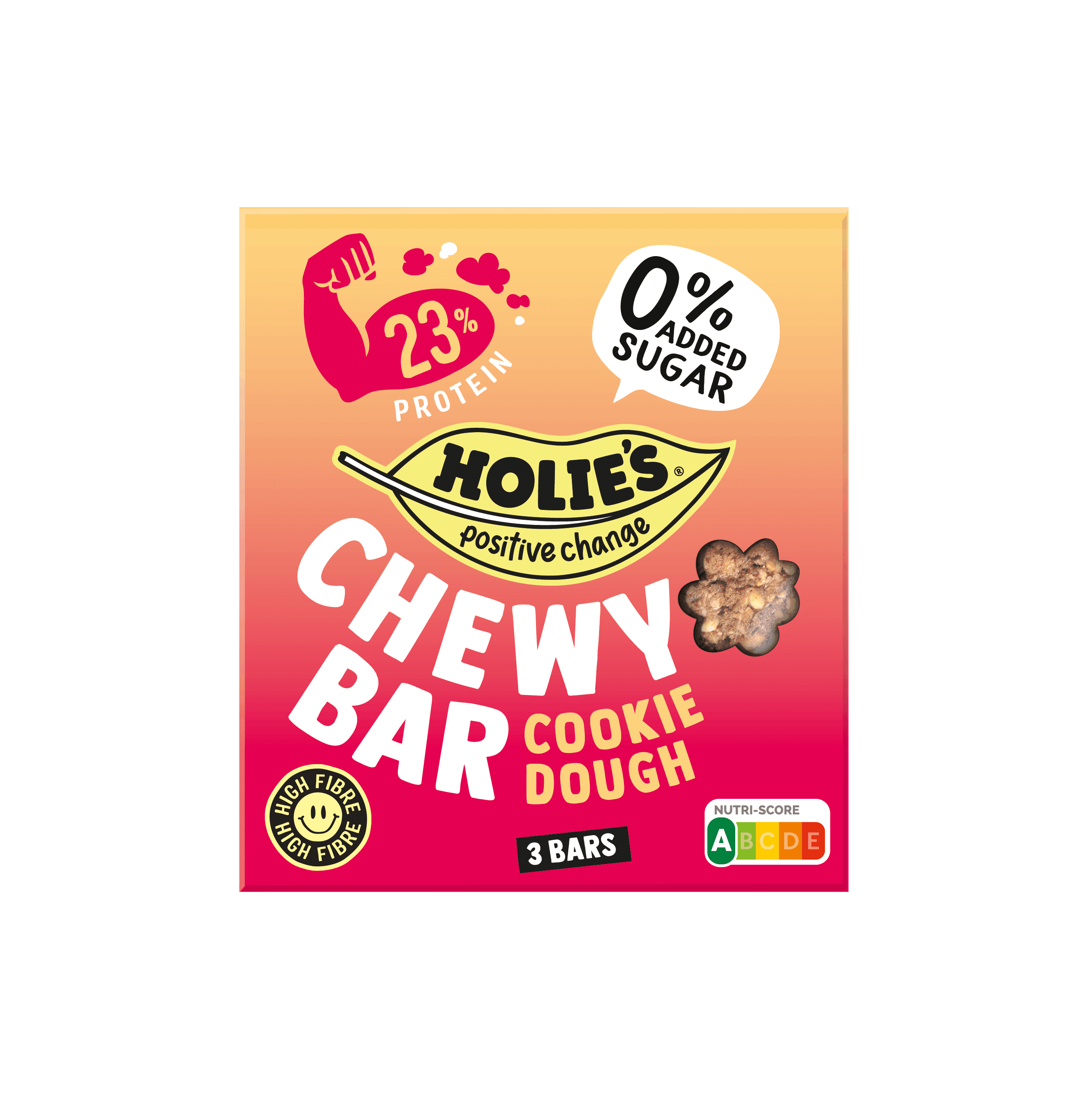 Holie's Chewy bar cookie dough 3 st.