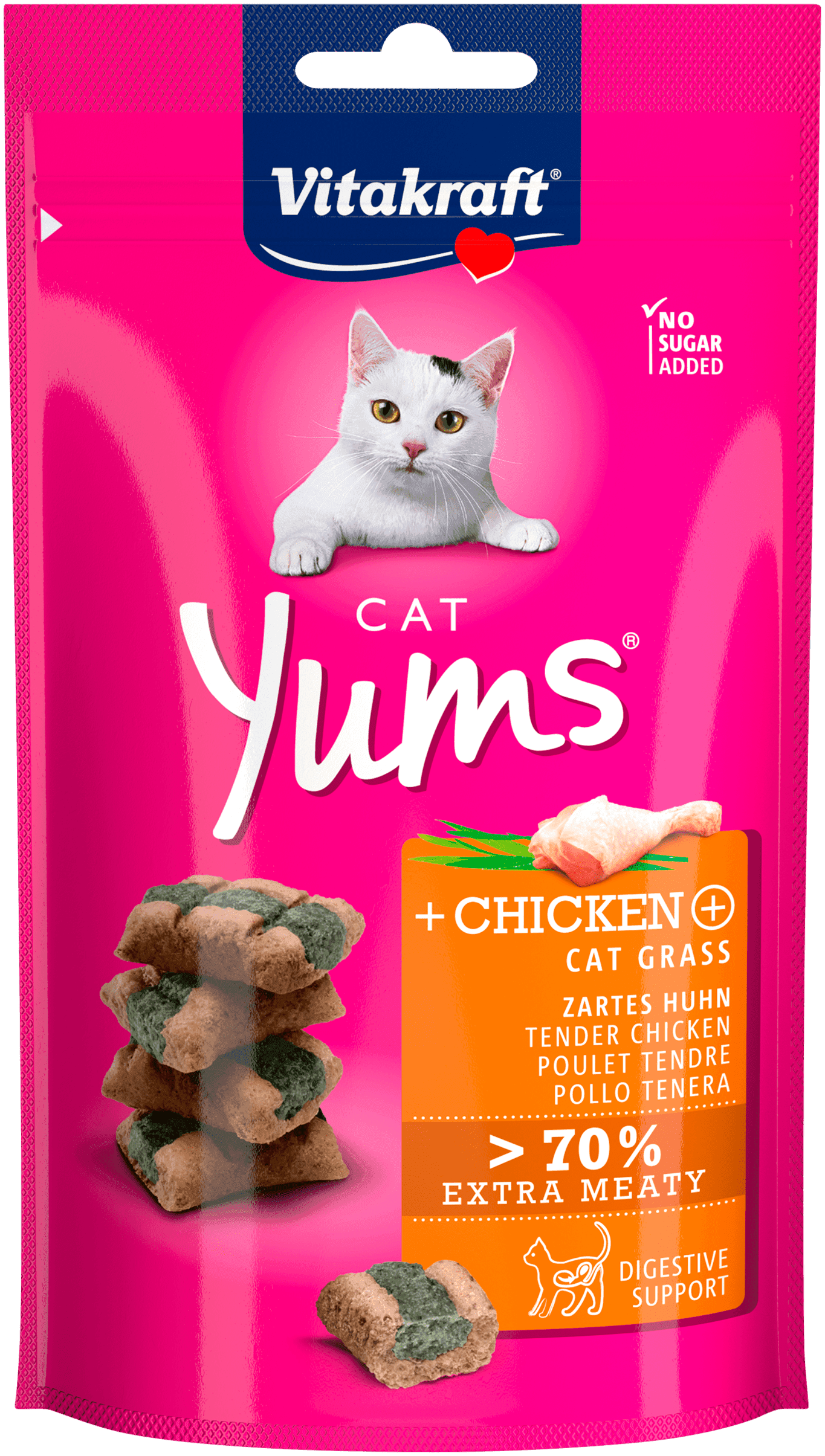Vitakraft Cat Yums kip & kattengras