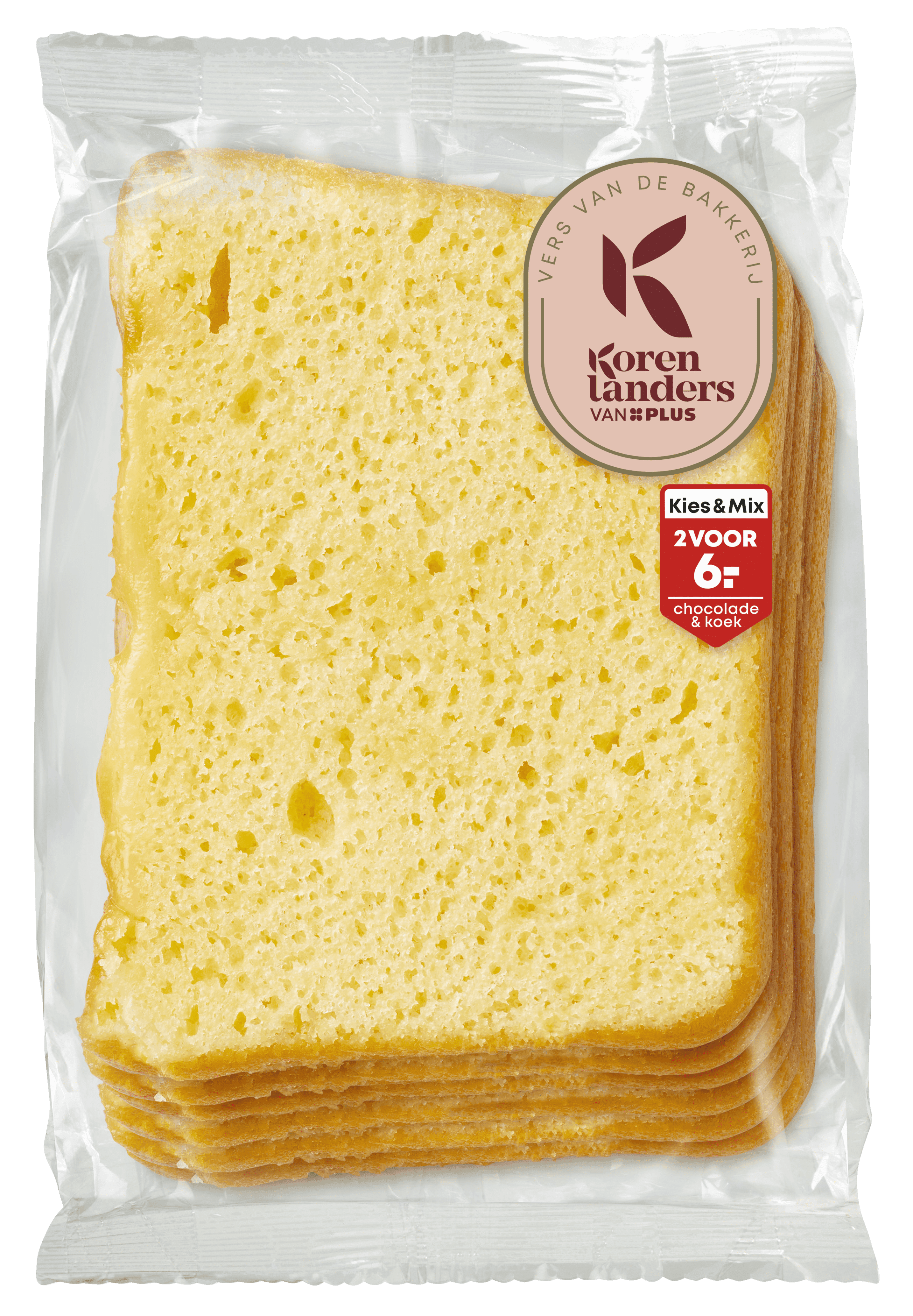 PLUS Korenlanders Roombotercake plakjes 6 plakjes