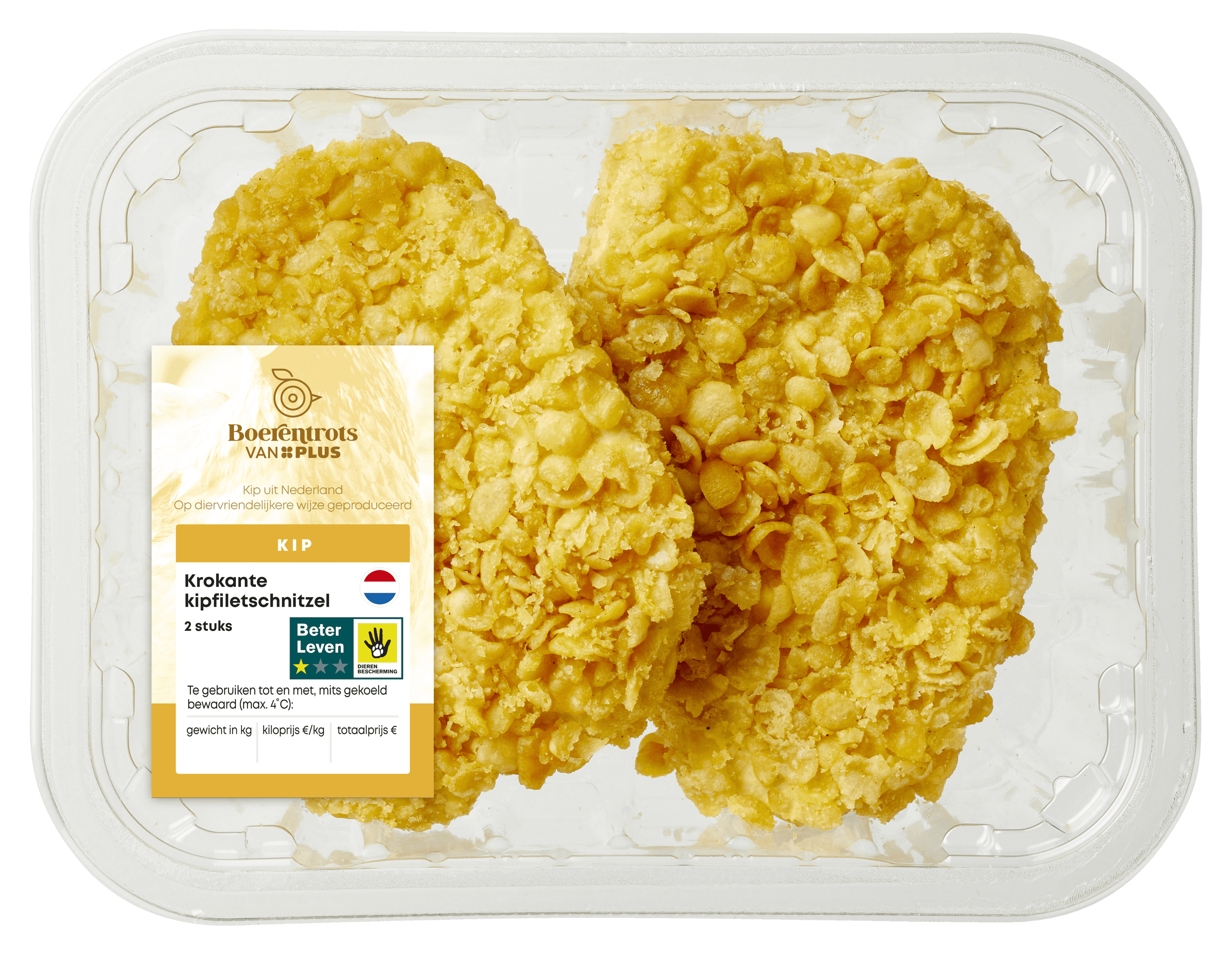 PLUS Boerentrots Krokante kipfiletschnitzels 2st