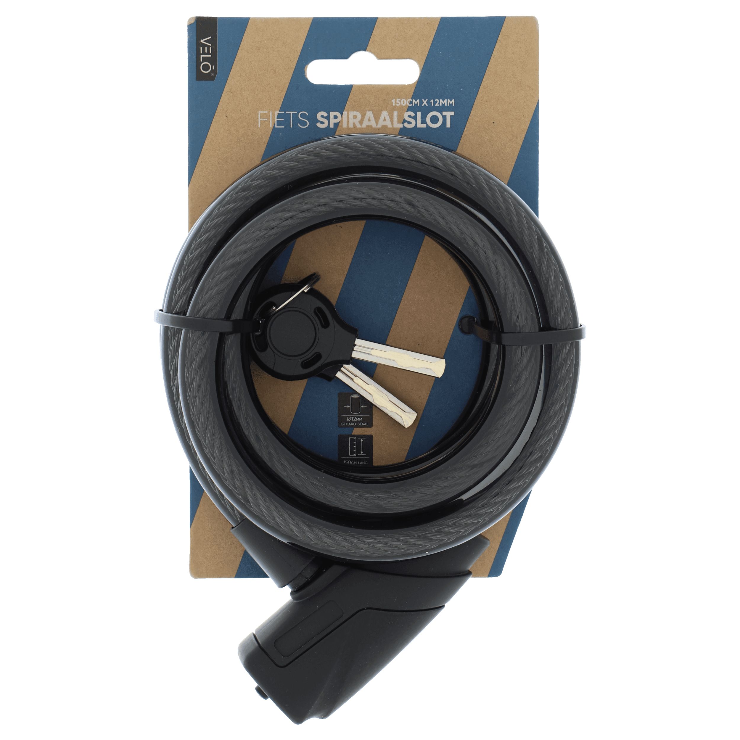 Velo Spiraalslot 12mm x 150 cm zwart