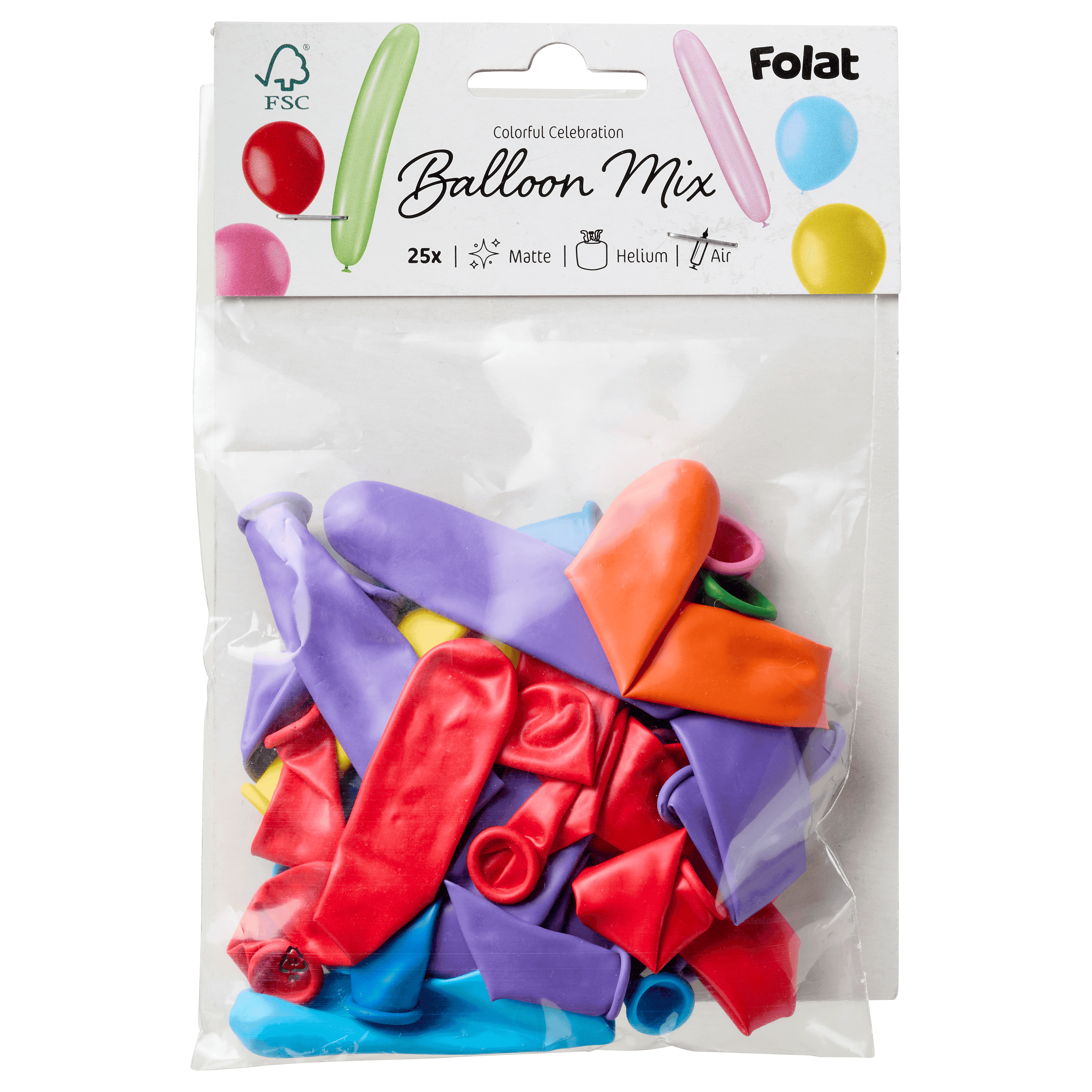 Folat Latexballonnen Vorm Assorti 25st