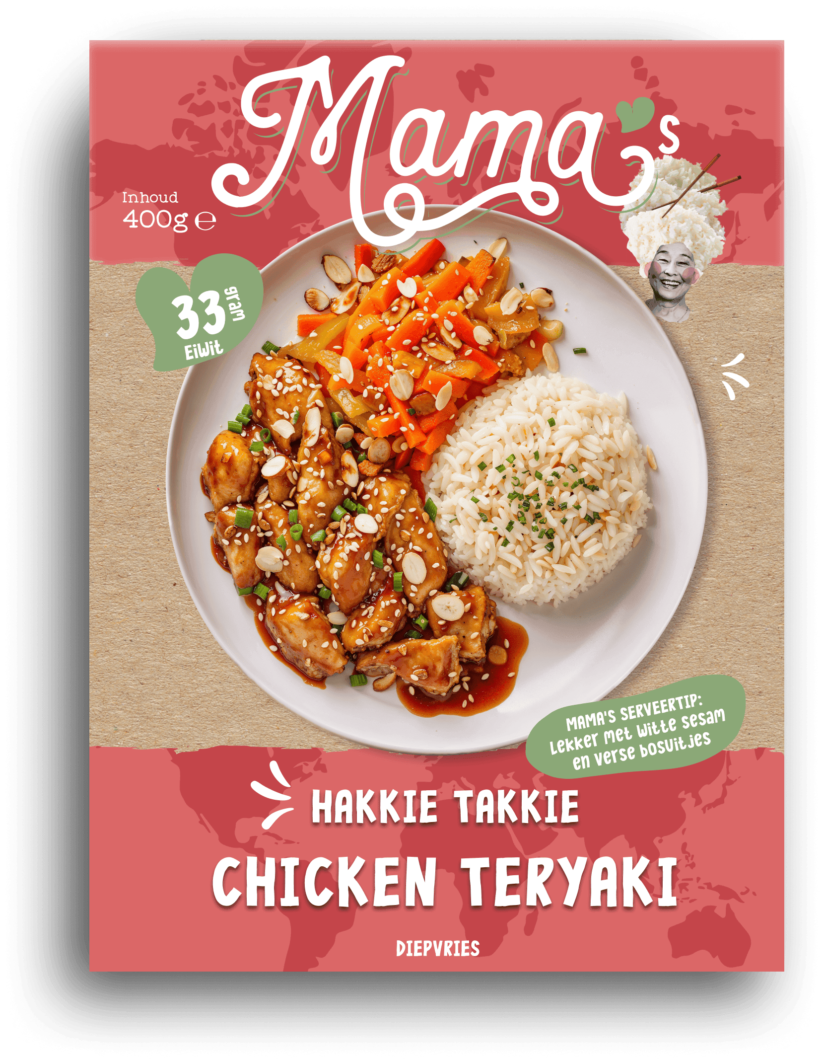 Mama's Maaltijden Kip Teriyaki Pandan groentemix