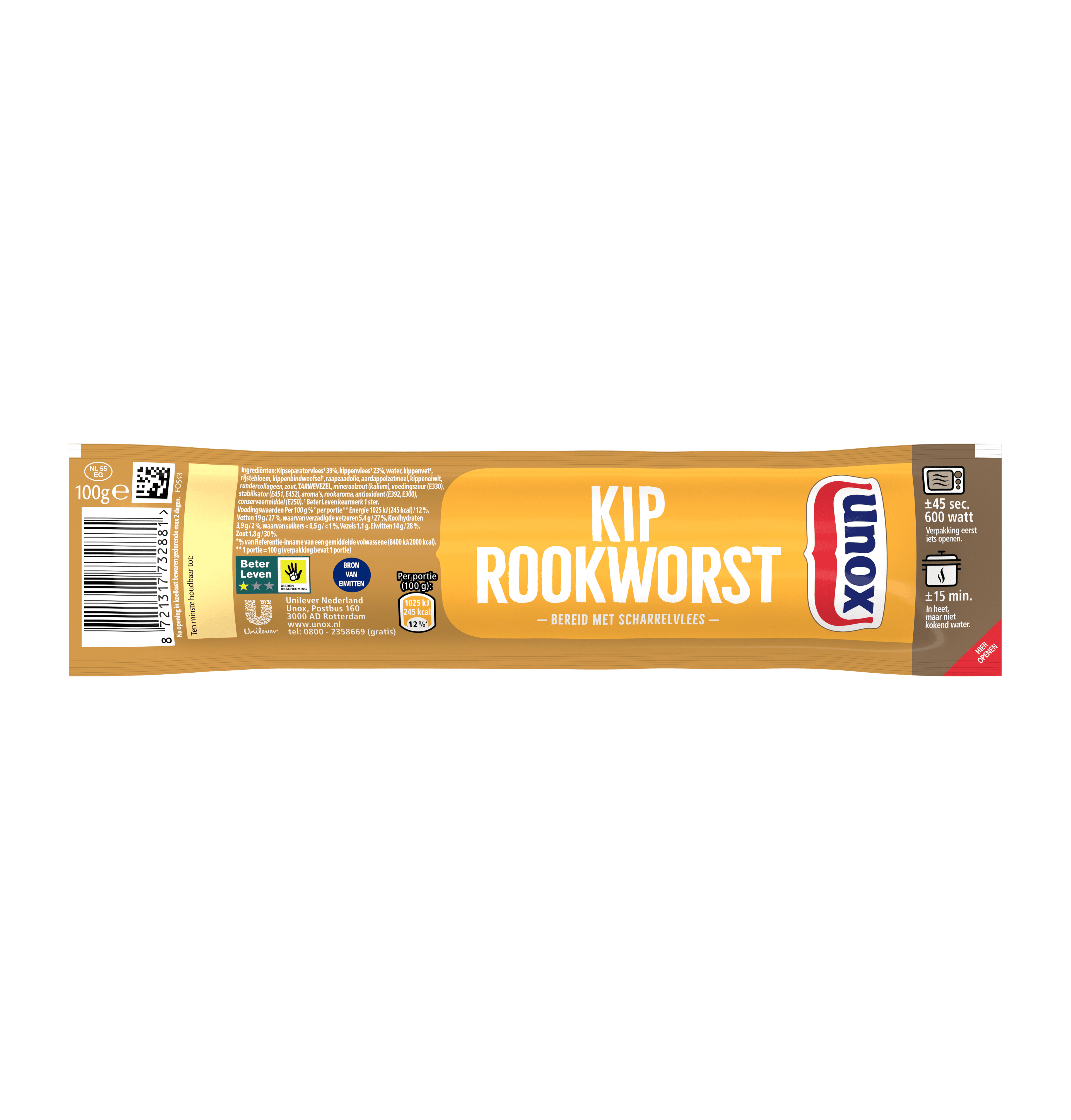 Unox Magnetron rookworst kip