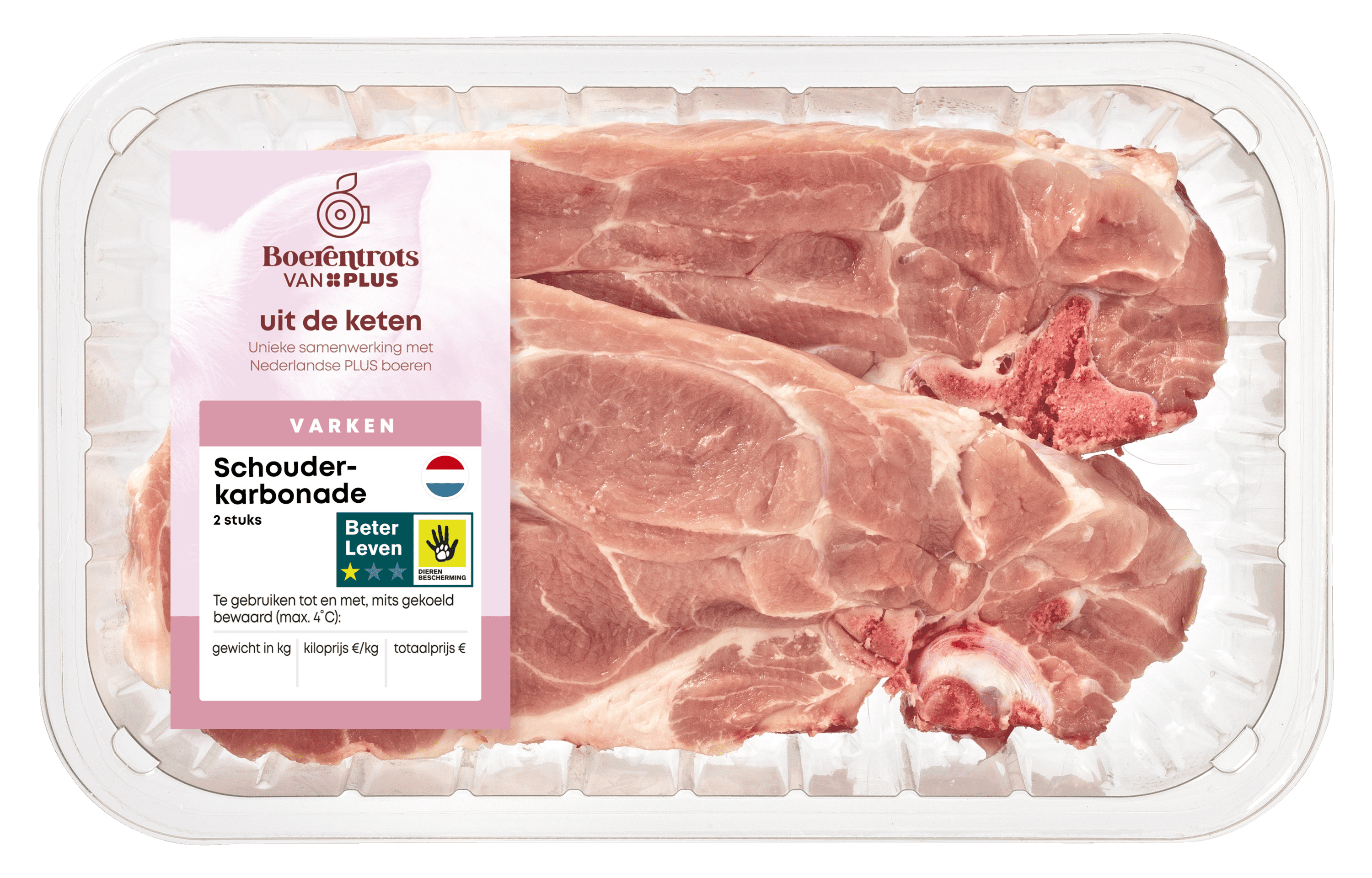 PLUS Boerentrots Schouderkarbonade 2 stuks