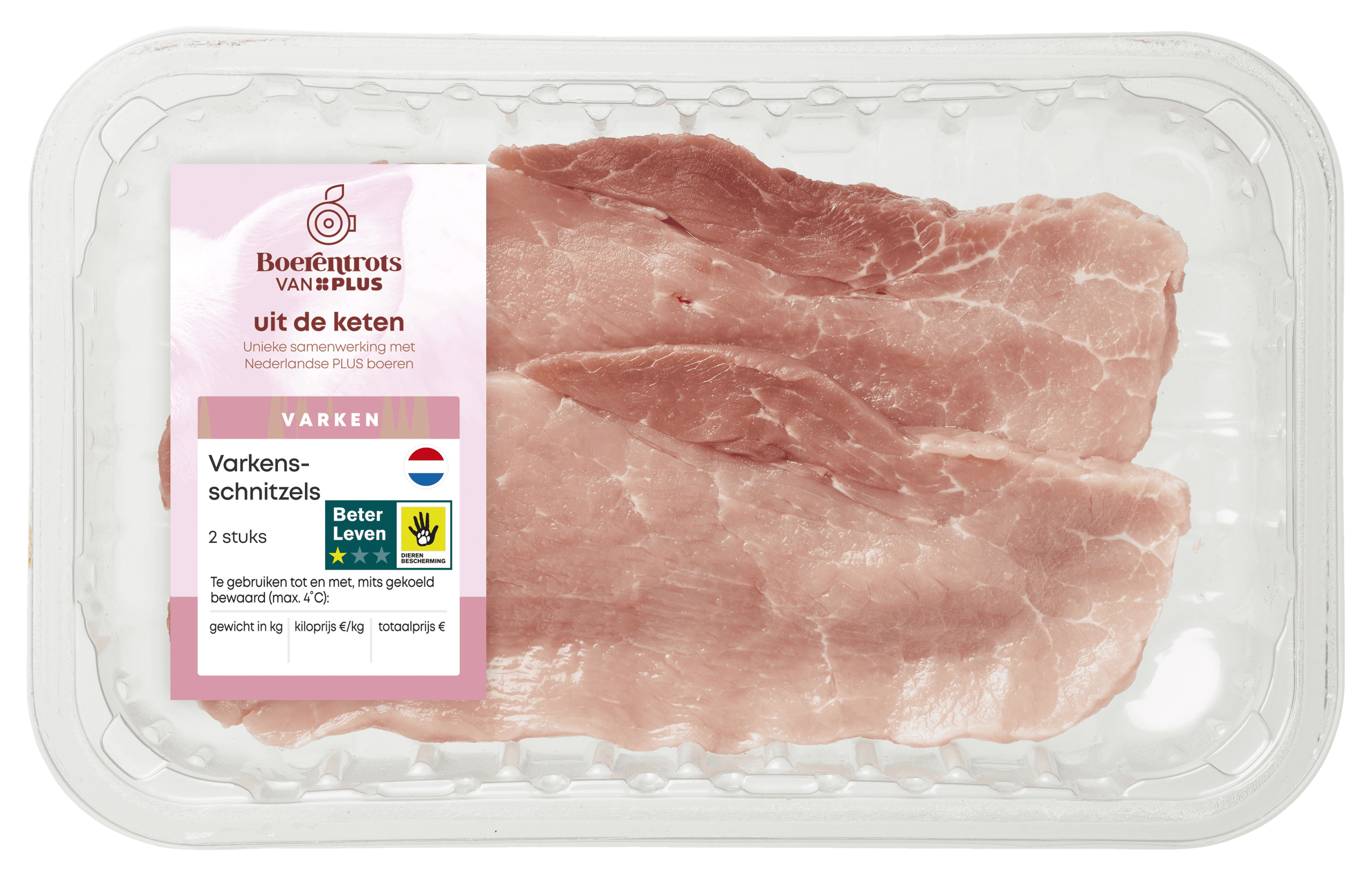 PLUS Boerentrots Varkensschnitzel 2 stuks
