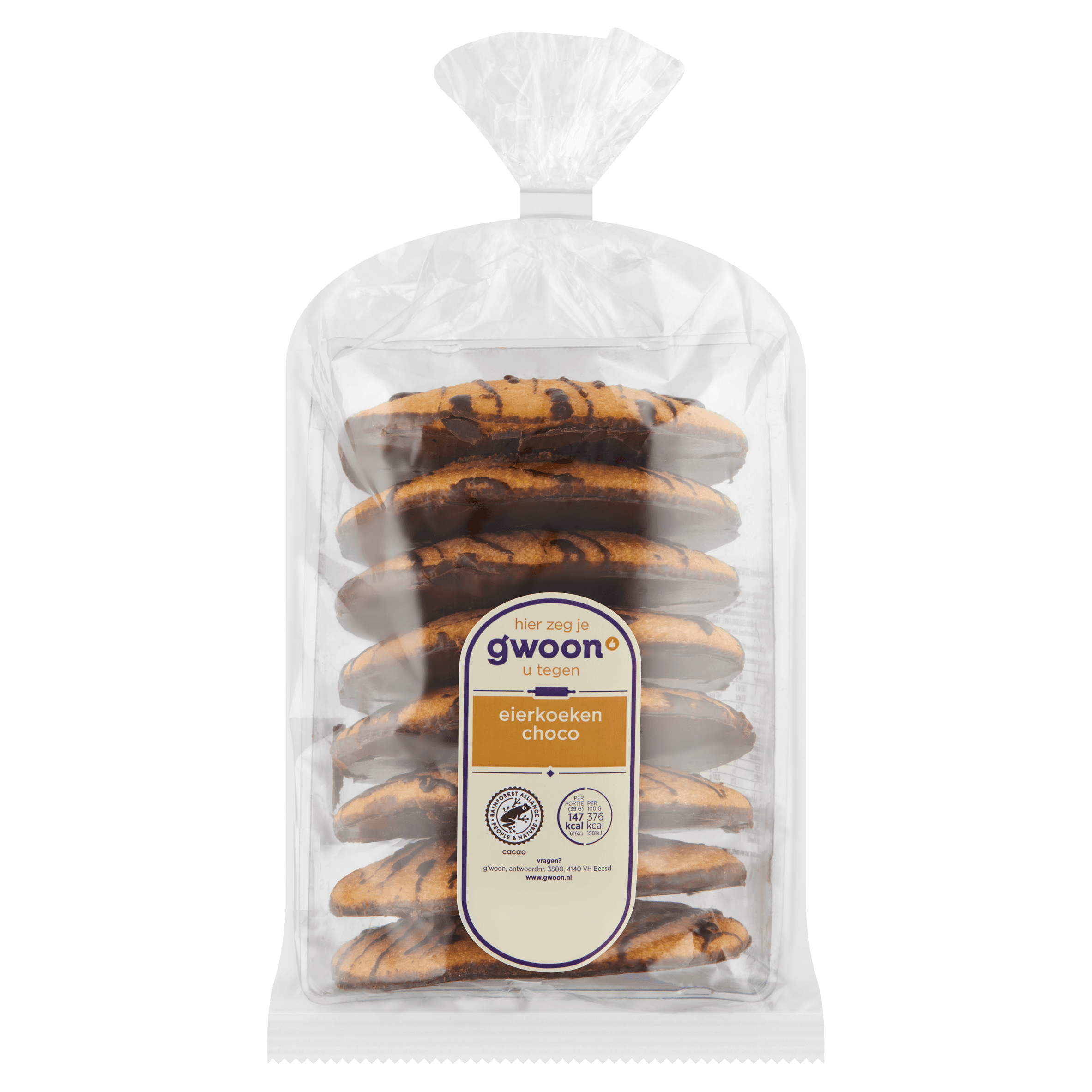 g'woon chocolade eierkoeken