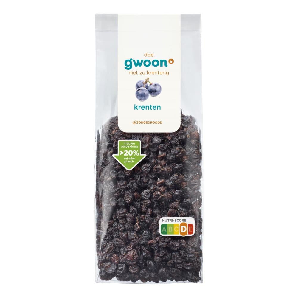 g'woon Krenten Zongedroogd