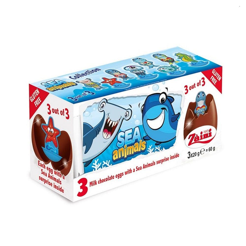 Zaini Verrassingseieren Sea Animals 3 stuks