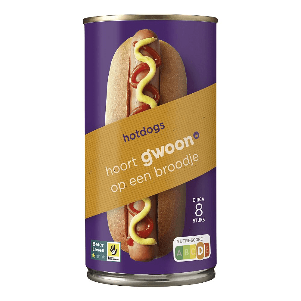 G'woon Hotdogs 8 st.